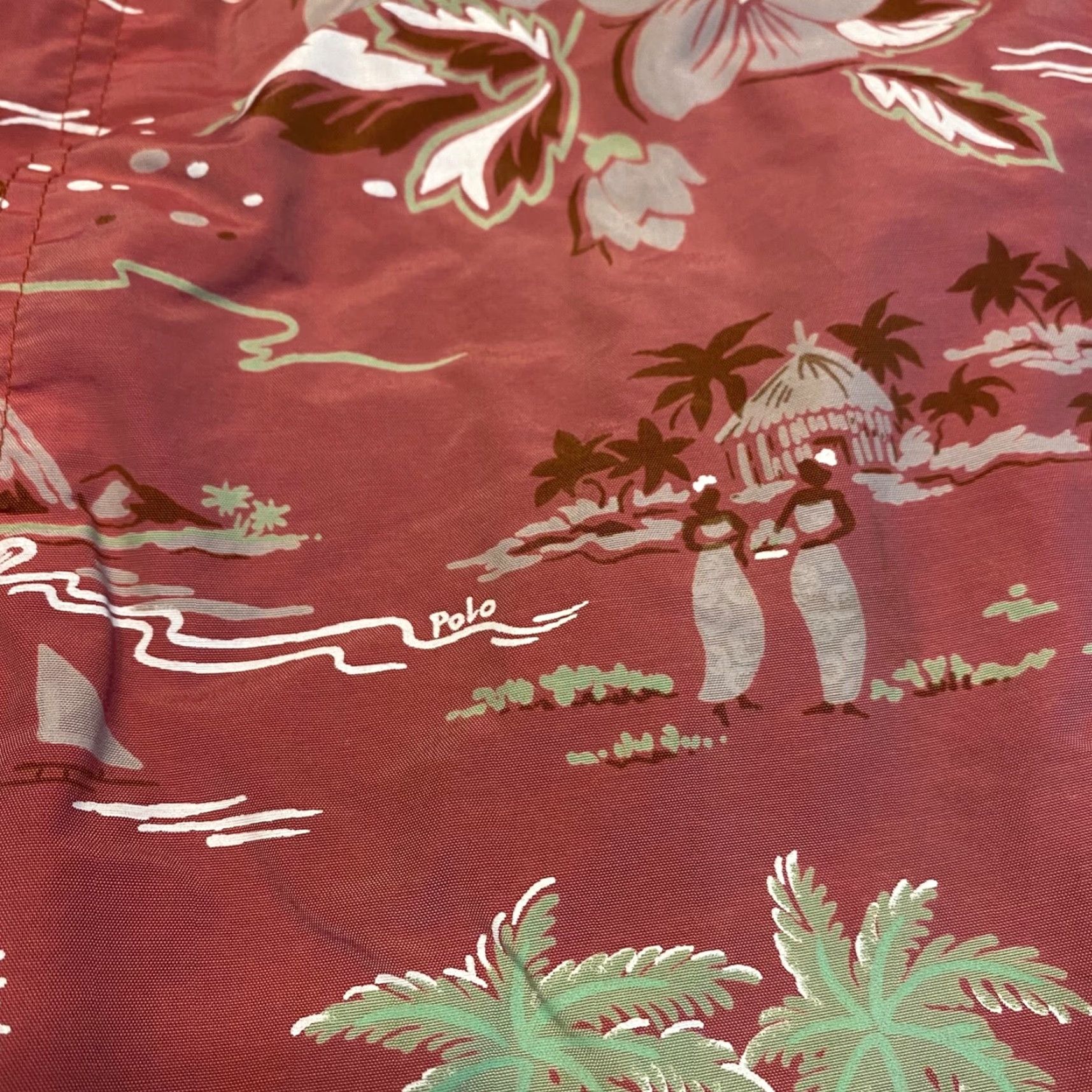Polo Ralph Lauren Polo Ralph Lauren Swim Trunks Mens Medium Red Floral Sport Drawstring Board Shorts Size US M / EU 48-50 / 2 - 2 Thumbnail