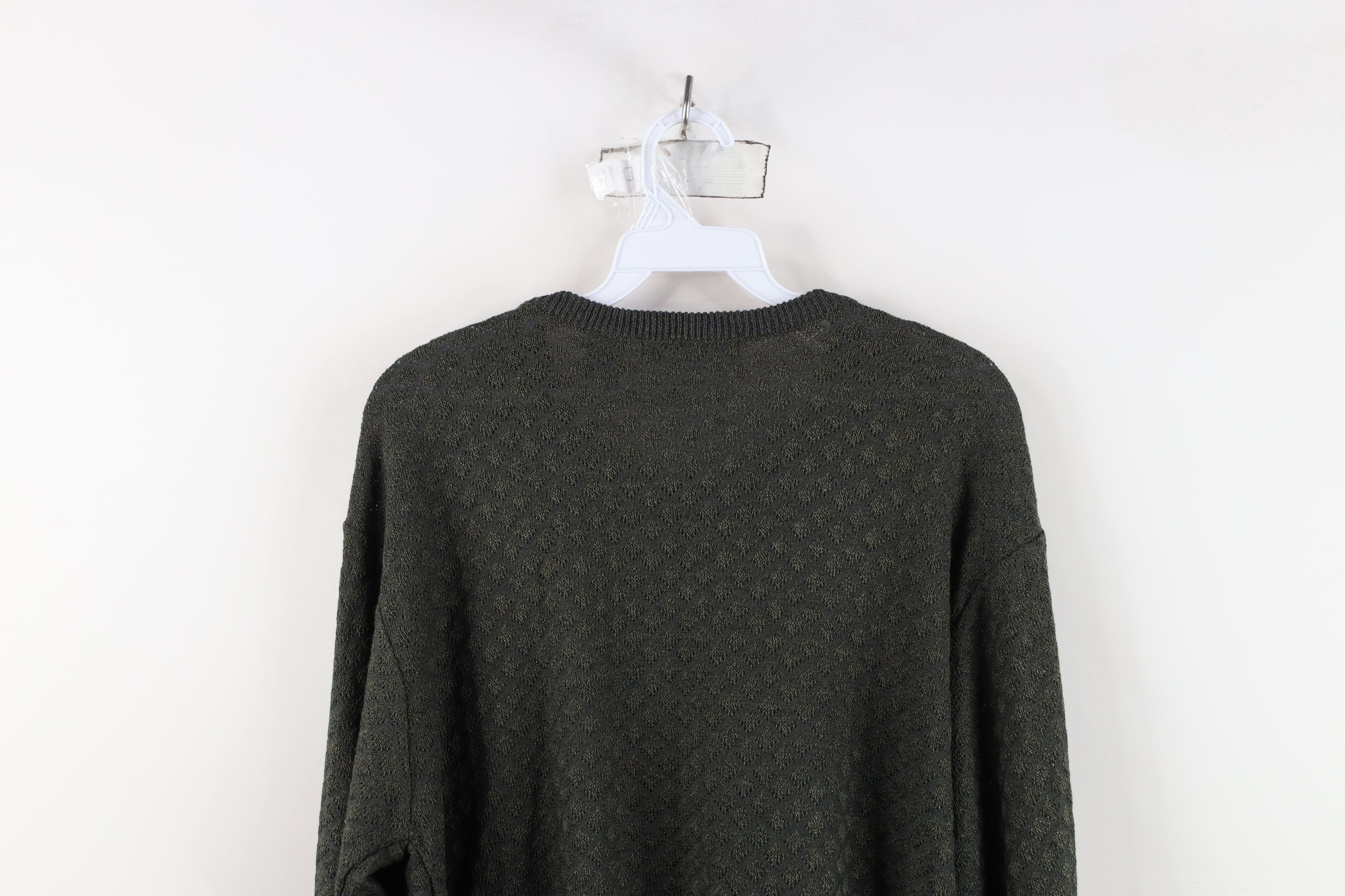 Vintage Vintage 90s Streetwear Diamond Knit Crewneck Sweater Size US M / EU 48-50 / 2 - 9 Thumbnail