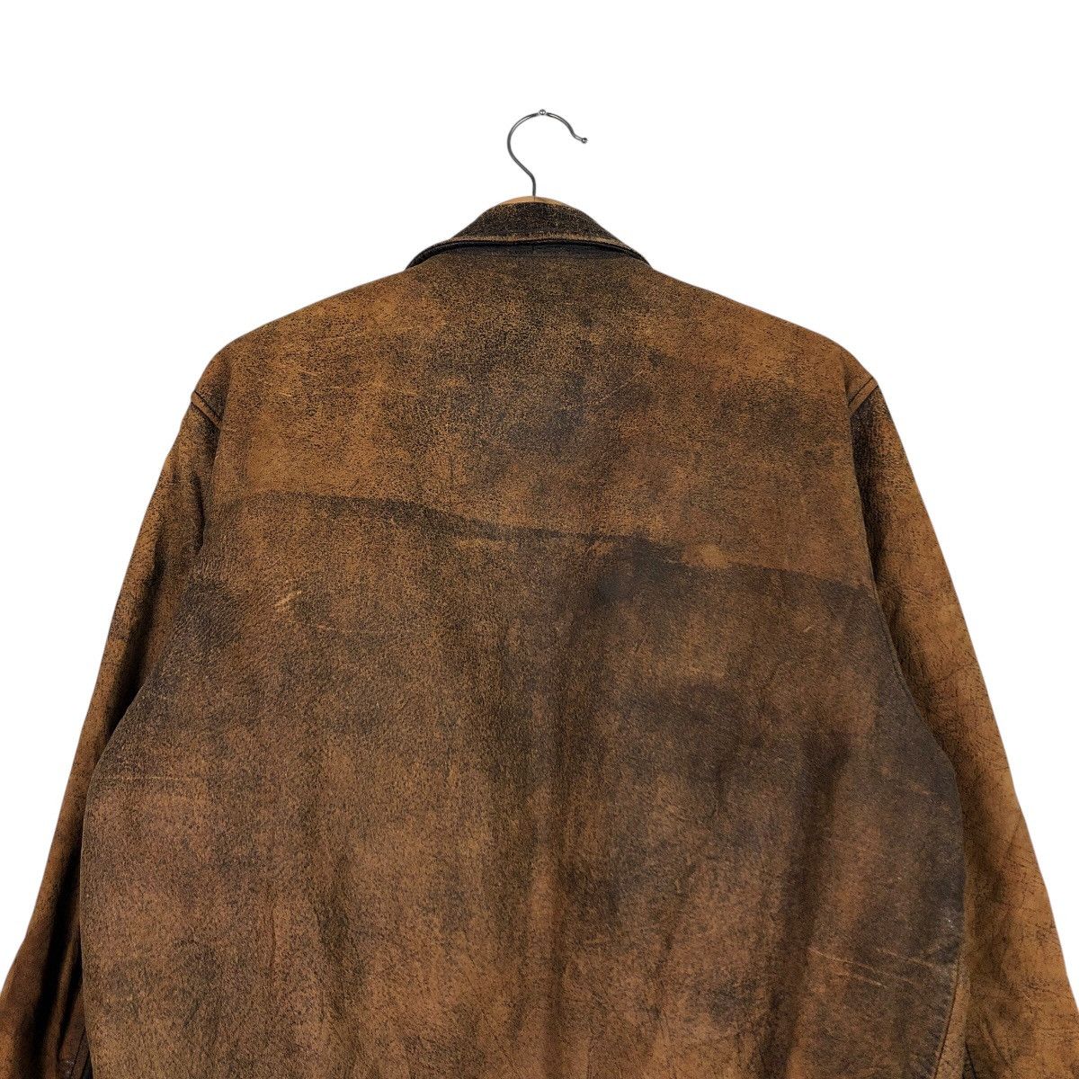 Japanese Brand Vintage Distressed Leather Bomber Jacket Grunge Patina Fade Size US M / EU 48-50 / 2 - 10 Thumbnail
