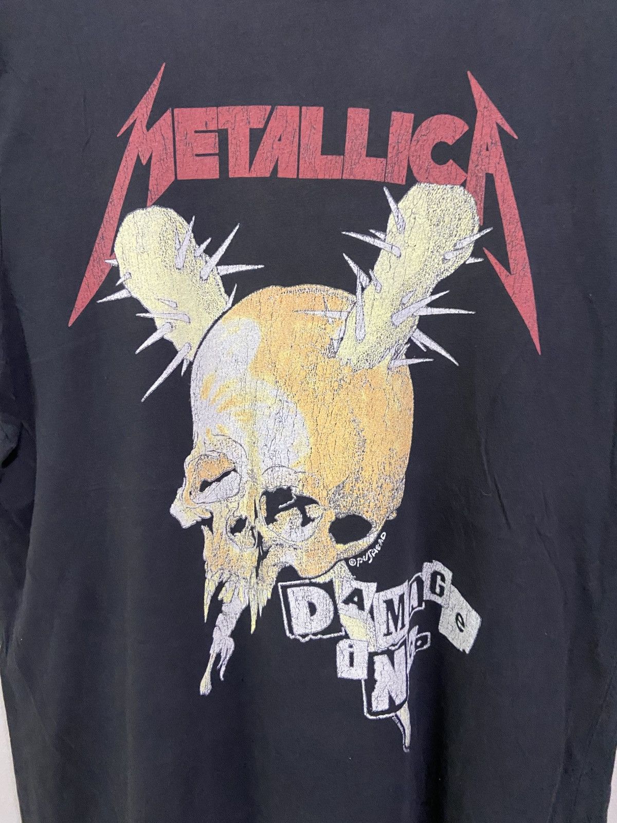 Band Tees × Metallica × Vintage Distressed Metallica Pushead metal band tee vintage reprint Size US L / EU 52-54 / 3 - 2 Thumbnail