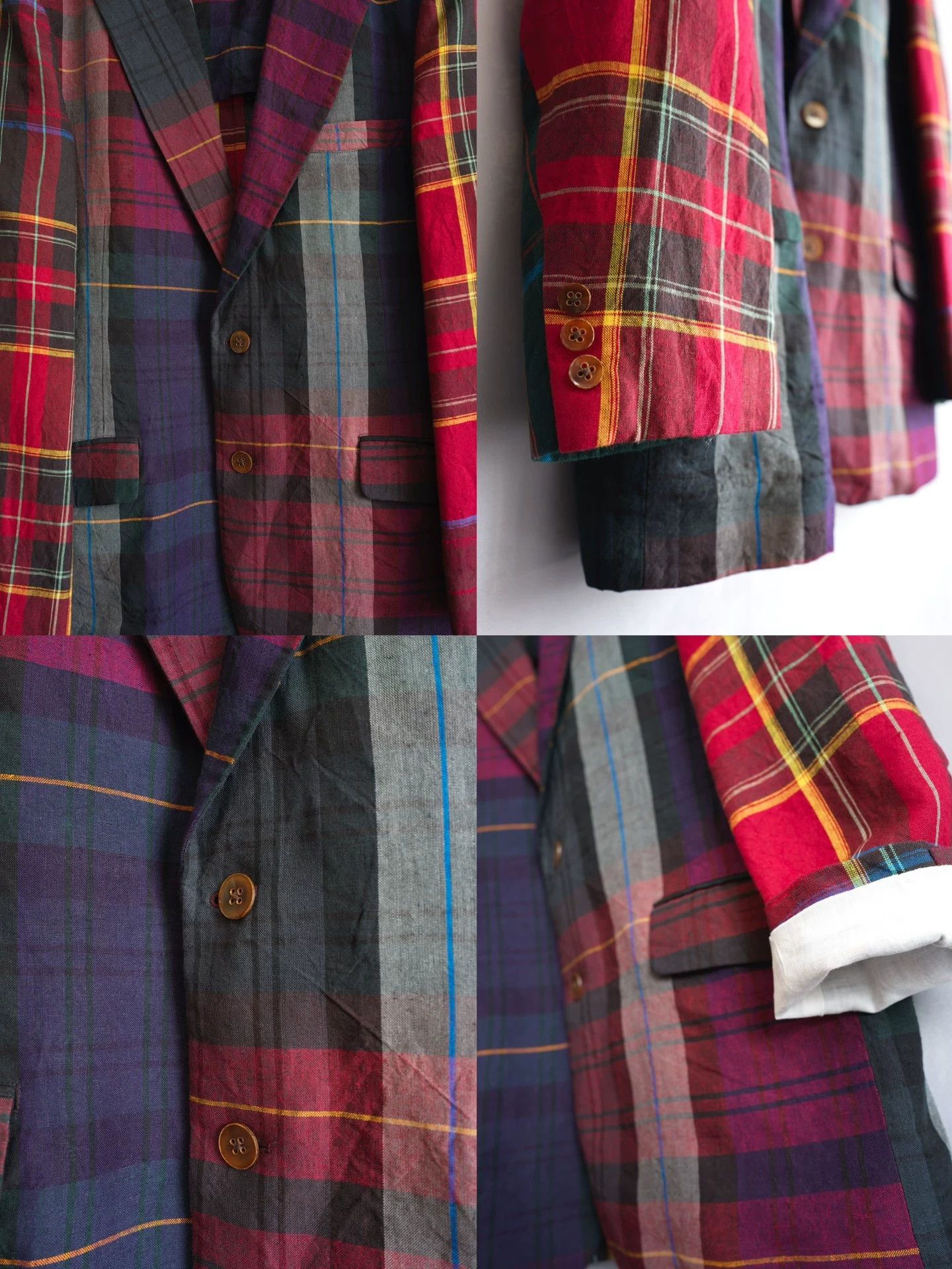 Yohji Yamamoto Yohji Yamamoto 05SS Check Runway Jacket 3 Size US L / EU 52-54 / 3 - 5 Thumbnail