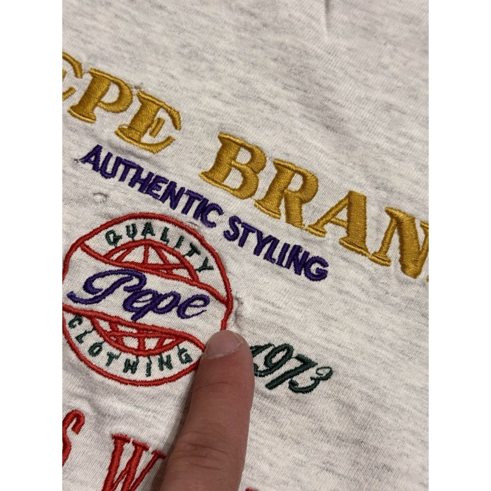 Pepe Jeans VINTAGE Pepe Jeans Single Stitch T-Shirt Mens XL Gray 90s Thrashed Shirts Size US XL / EU 56 / 4 - 6 Thumbnail