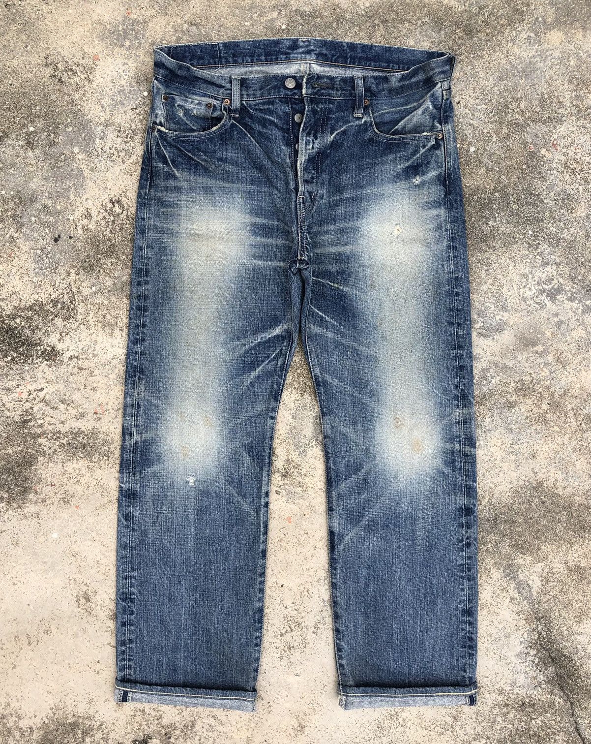 Spellbound Vintage SPELLBOUND Japan Domingo Co. Distressed Denim Pant Size US 34 / EU 50 - 6 Thumbnail