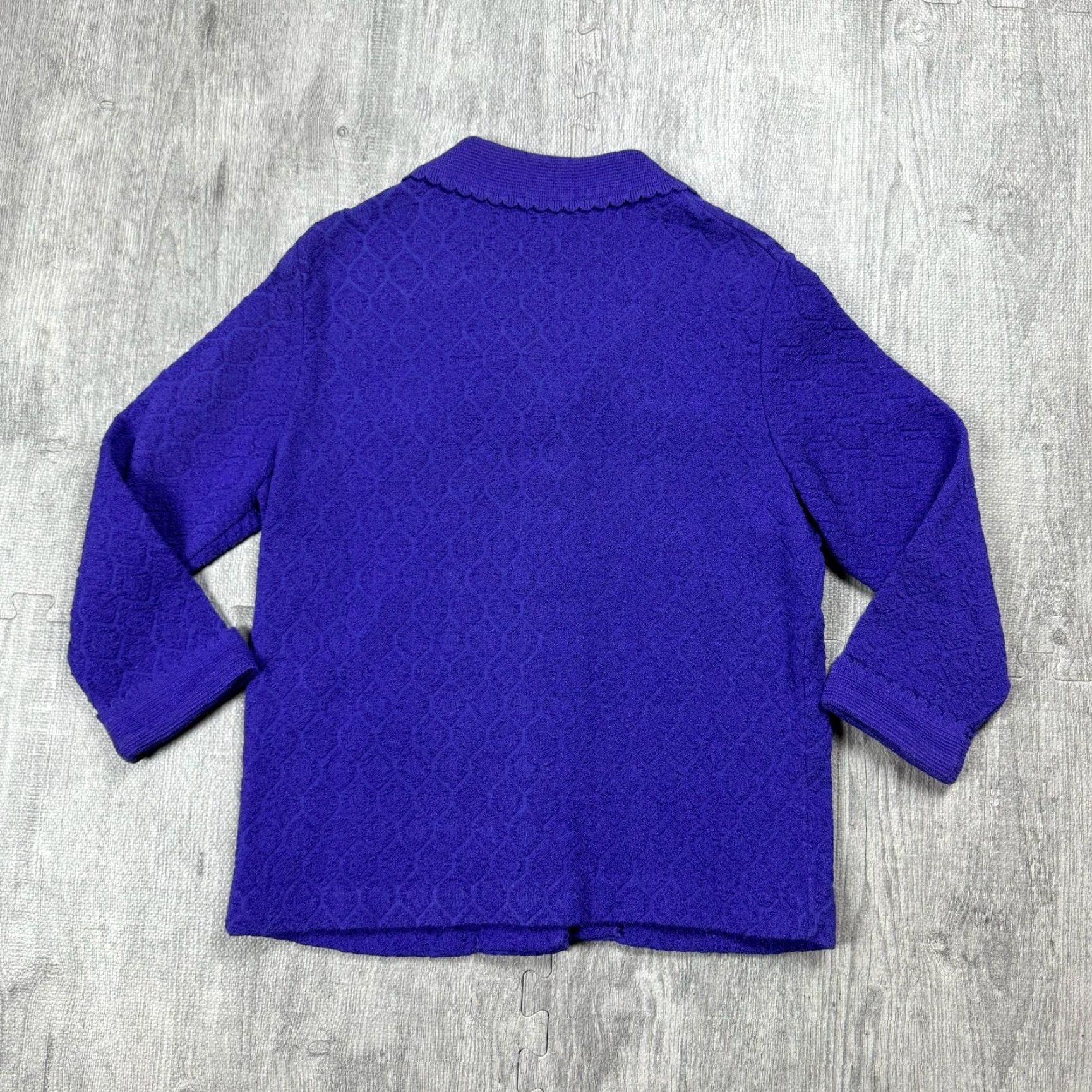 Vintage VINTAGE Glentran Knit Sweater Jacket Purple 1940s M/L Unisex Ethnic/Peasant GLENGARRY SPORTSWEAR Size US M / EU 48-50 / 2 - 7 Thumbnail