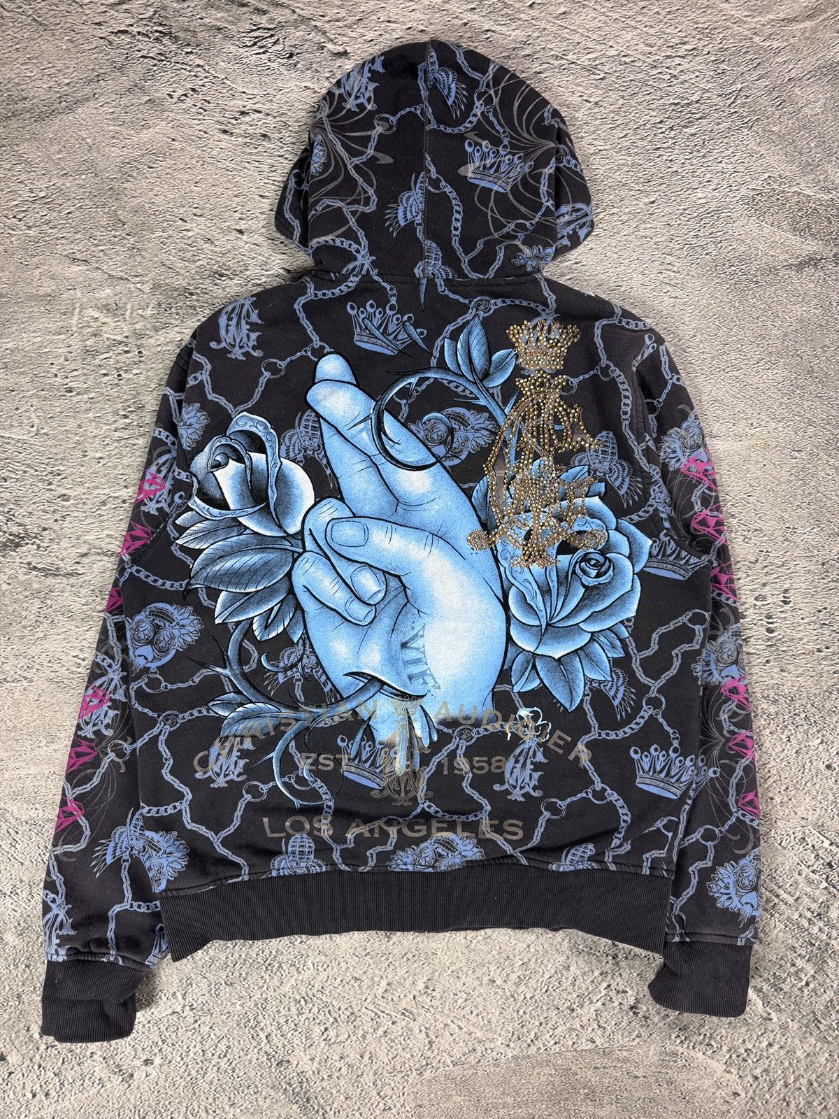 Christian Audigier Christian Audigier gold black vinatage zip hoodie Size US XXL / EU 58 / 5 - 5 Thumbnail