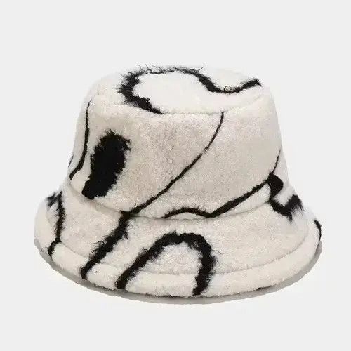 High Sport Faux Fur Fisherman Cap Fashion Striped Print Hat Size ONE SIZE - 4 Thumbnail