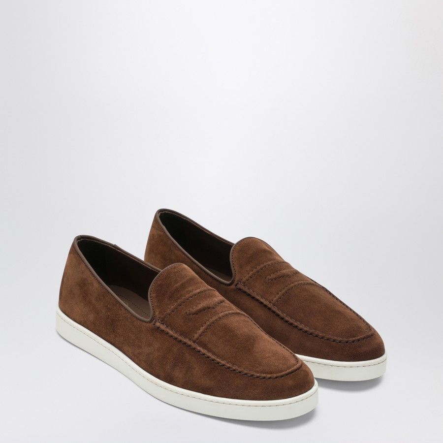 o1d2blof0226 Suede Loafers in Brown