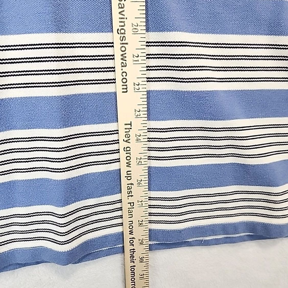 Tommy Hilfiger VINTAGE Tommy Hilfiger Polo Shirt Men's XL Blue Horizontal Stripe Cotton Knit 90s Golf Logo Striped Short Sleeve Regular Mens Size US XL / EU 56 / 4 - 7 Thumbnail