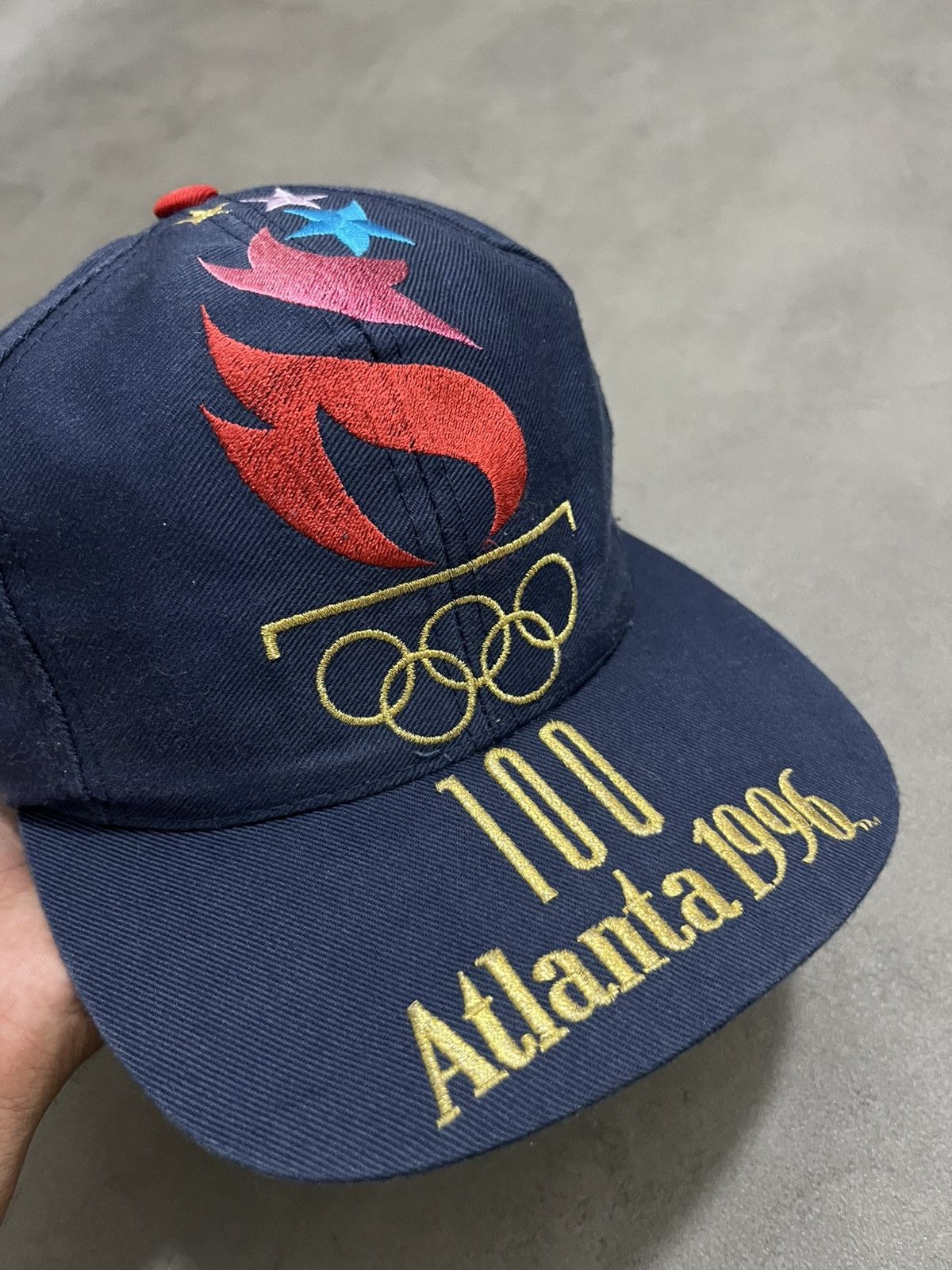 Logo 7 vintage 1996 Atlanta Olympics logo 7 Olympic torch SnapBack Size ONE SIZE - 2 Thumbnail
