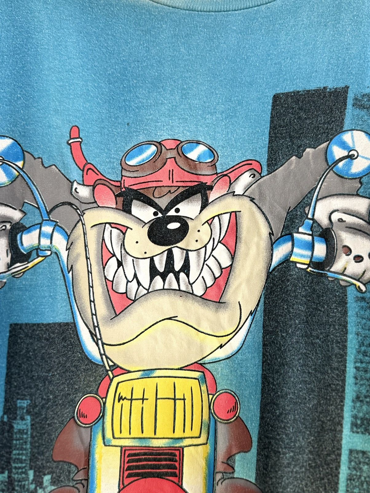 Cartoon Network Vintage 90s Tazmania Looney Tunes Warner Bros Faded Tee Size US M / EU 48-50 / 2 - 5 Thumbnail