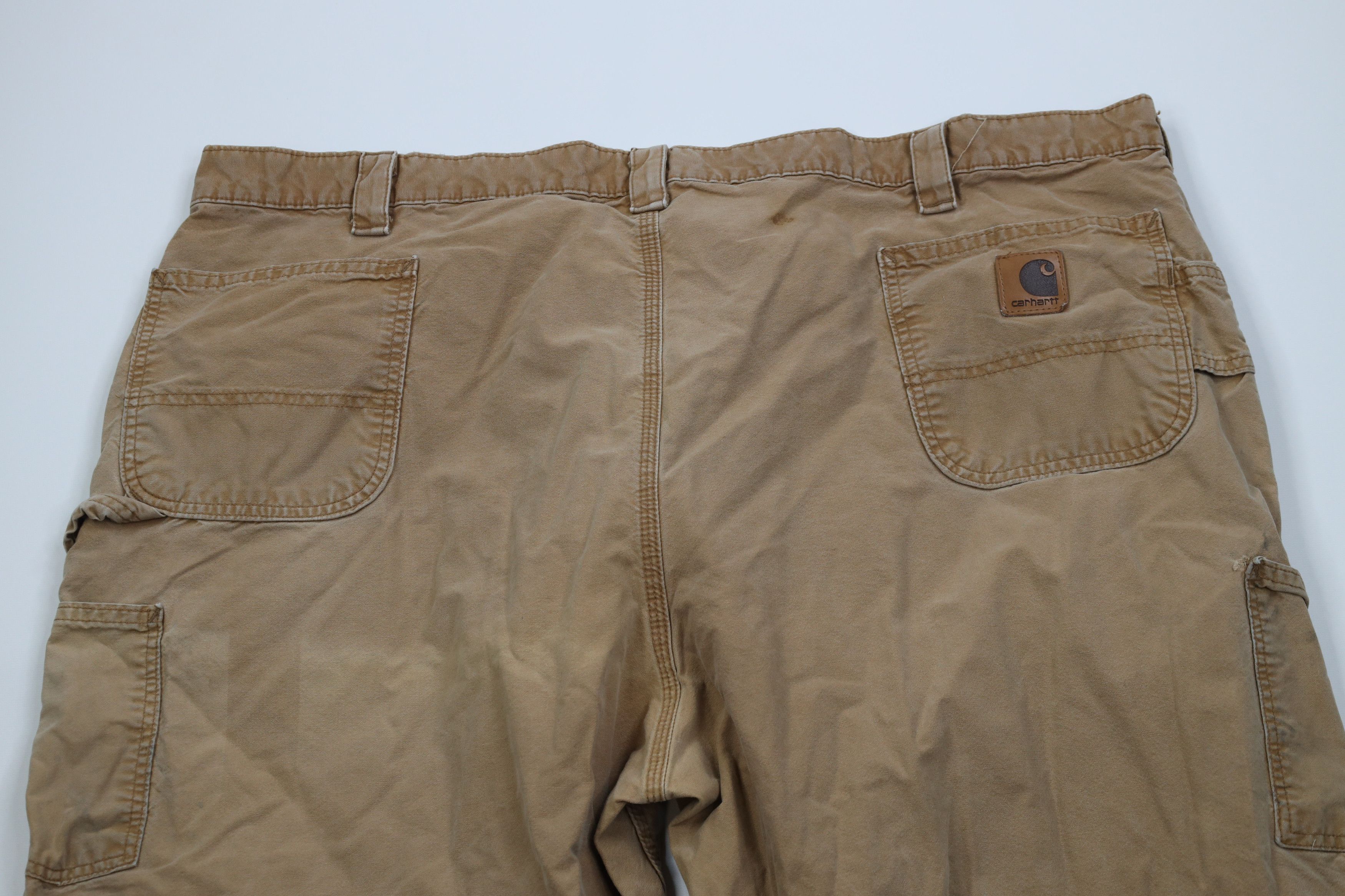 Carhartt Vintage 90s Y2K Carhartt Wide Leg Dungaree Pants Duck Brown Size US 44 / EU 60 - 10 Thumbnail