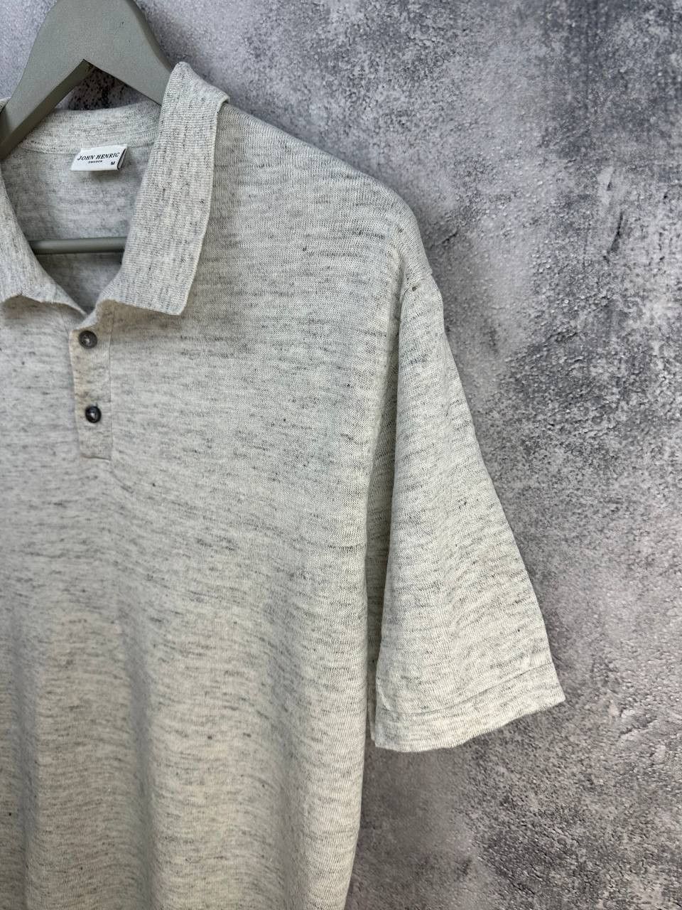 Other John Henric Sweden Polo Shirt Linen Cotton Knit Light SS Size US M / EU 48-50 / 2 - 5 Thumbnail