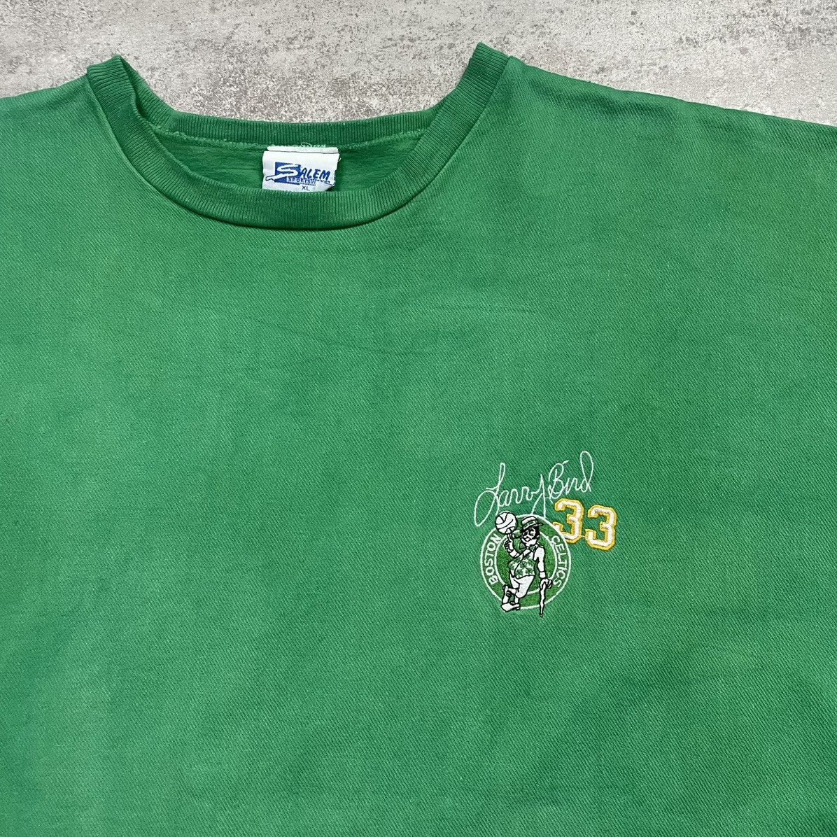 NBA × Salem Sportswear × Vintage VTG 90s NBA BOSTON CELTICS LARRY BIRD SWEATSHIRT MADE IN USA Size US XL / EU 56 / 4 - 4 Thumbnail
