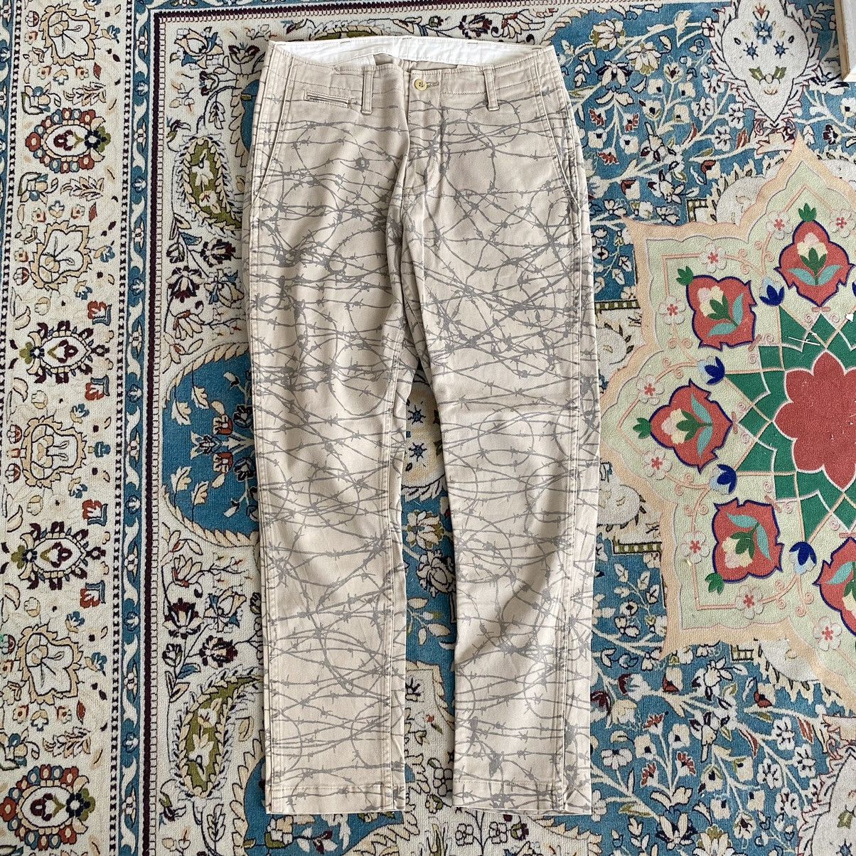 Hysteric Glamour ⛓️Hysteric Glamour⛓️Barbed Wire Pattern Chinnos Pants Size US 30 / EU 46 - 1 Thumbnail