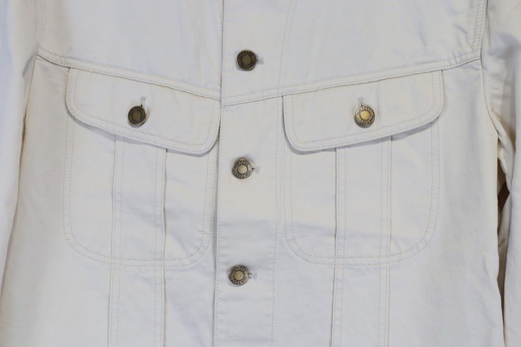 Tom Ford o1rshd1 Denim Jacket in Ivory Size US M / EU 48-50 / 2 - 2 Thumbnail