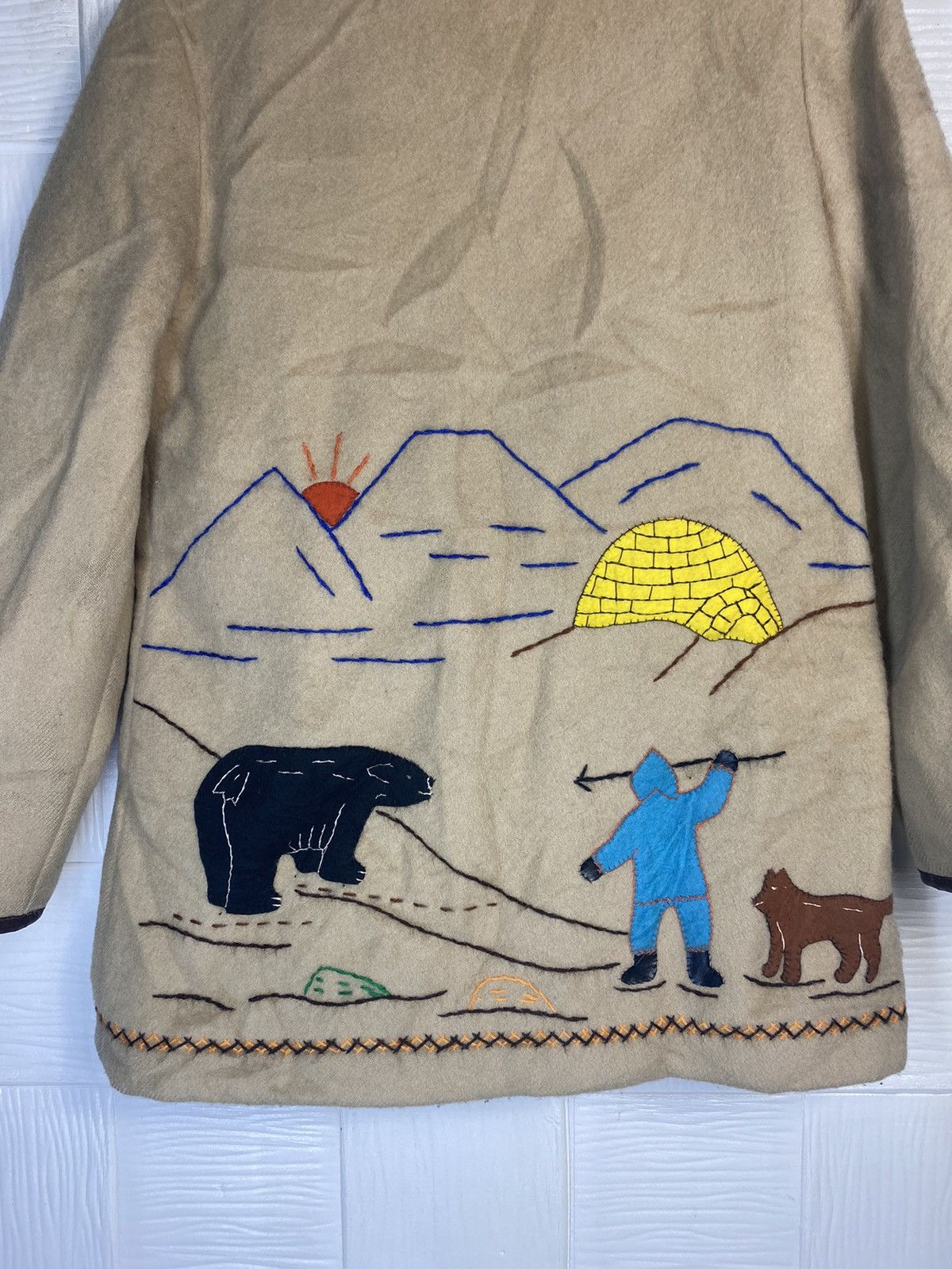 If Six Was Nine VINTAGE JAMES BAY MFG. INC. ARCTIC SCENE WOOL PARKA Size M / US 6-8 / IT 42-44 - 4 Thumbnail