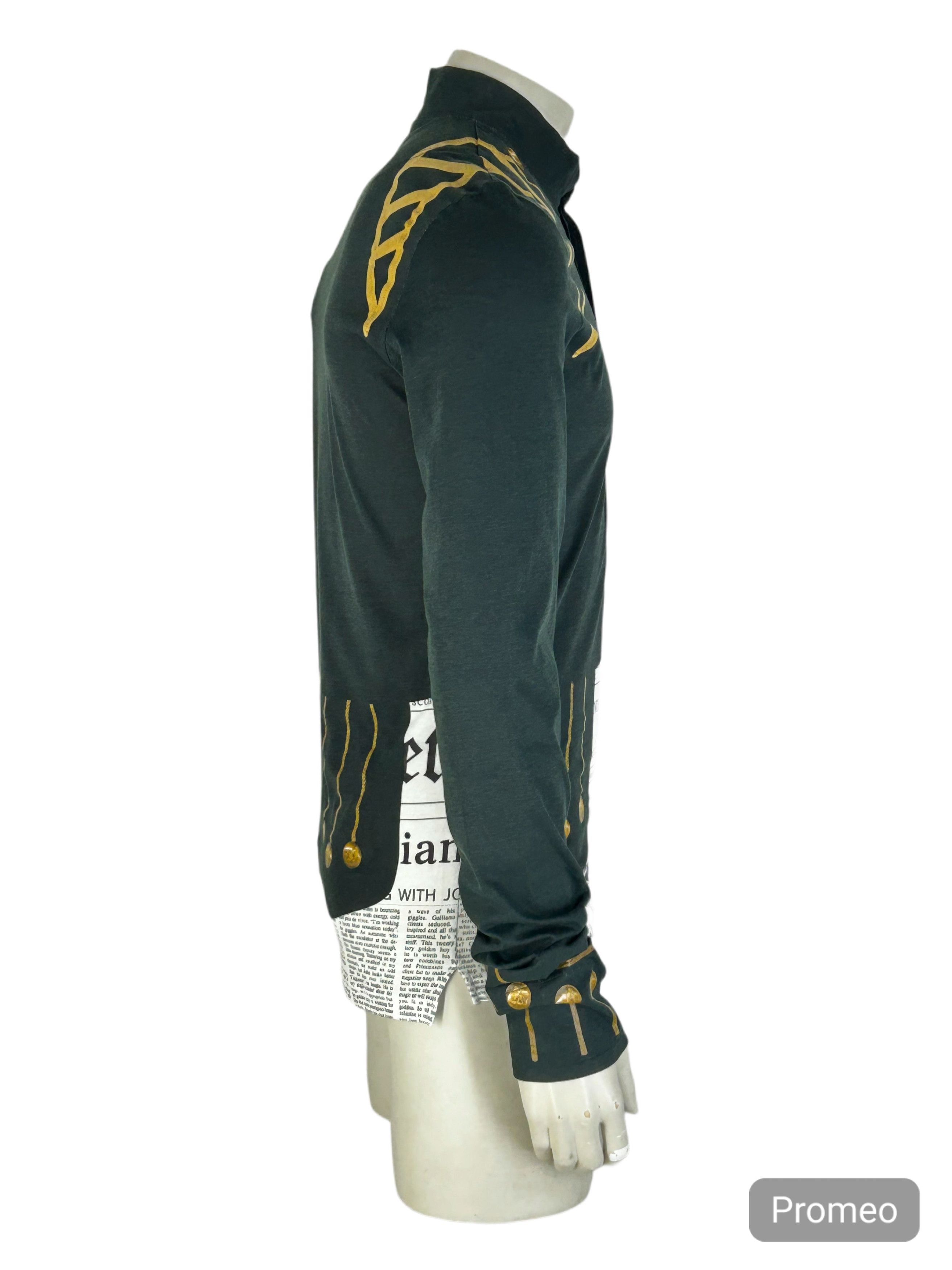 John Galliano John Galliano Henley Style Shirt With Military Tunic Inspire Size US XL / EU 56 / 4 - 2 Thumbnail