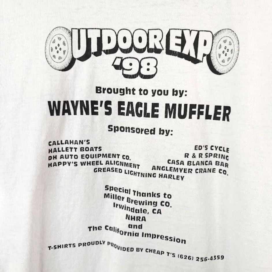 Fruit Of The Loom VINTAGE Car Show T Shirt Mens XL White 90s Outdoor Expo NHRA Miller USA Size US XL / EU 56 / 4 - 5 Thumbnail