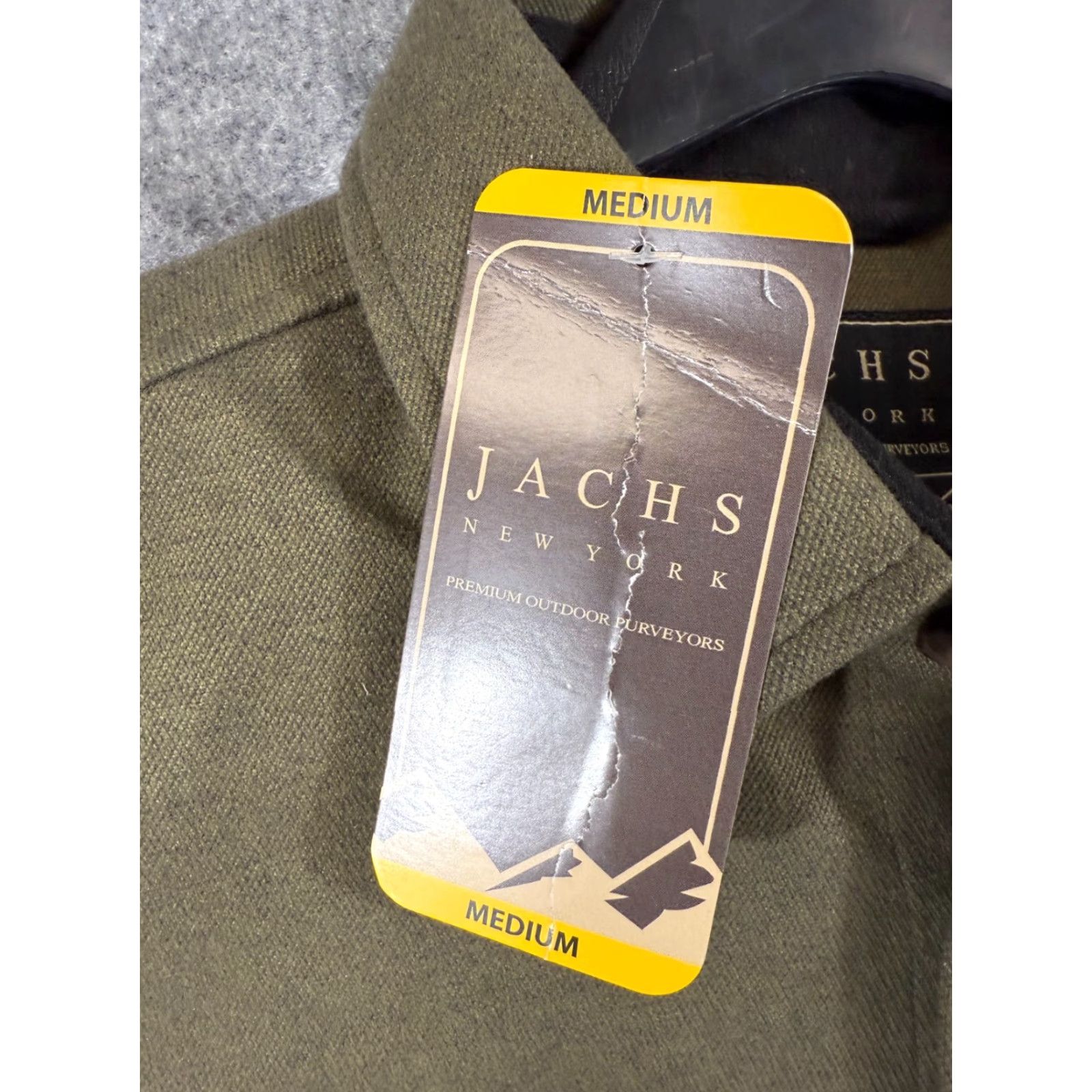 Olive Jachs New York Overshirt Jacket Mens M Olive Green Stretch Button Up Outdoor NWT Size US M / EU 48-50 / 2 - 5 Thumbnail