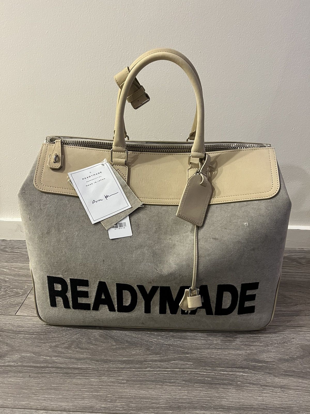 image of Readymade Gym Bag Large Beige Cream , Men's