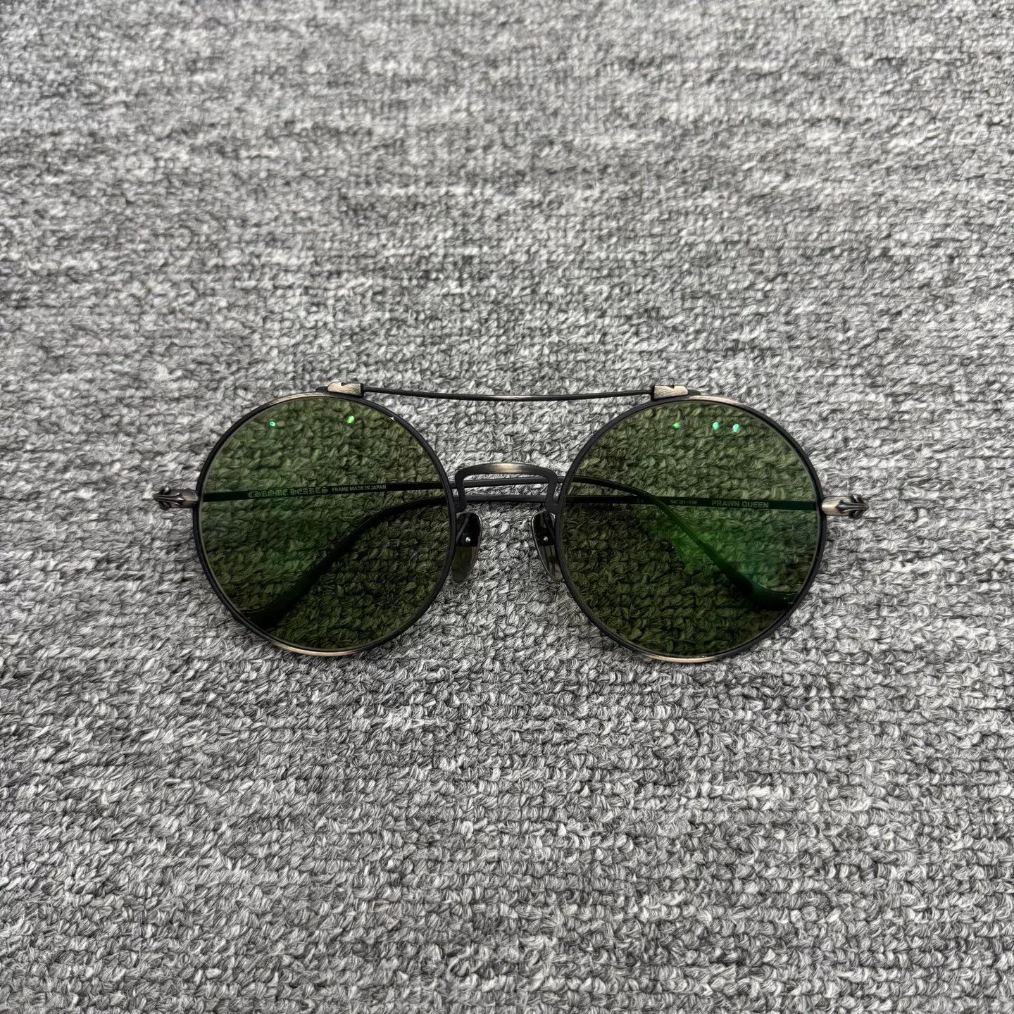 Chrome Hearts Chrome Hearts Gold Rim Cross Sunglasses Size ONE SIZE - 1 Thumbnail