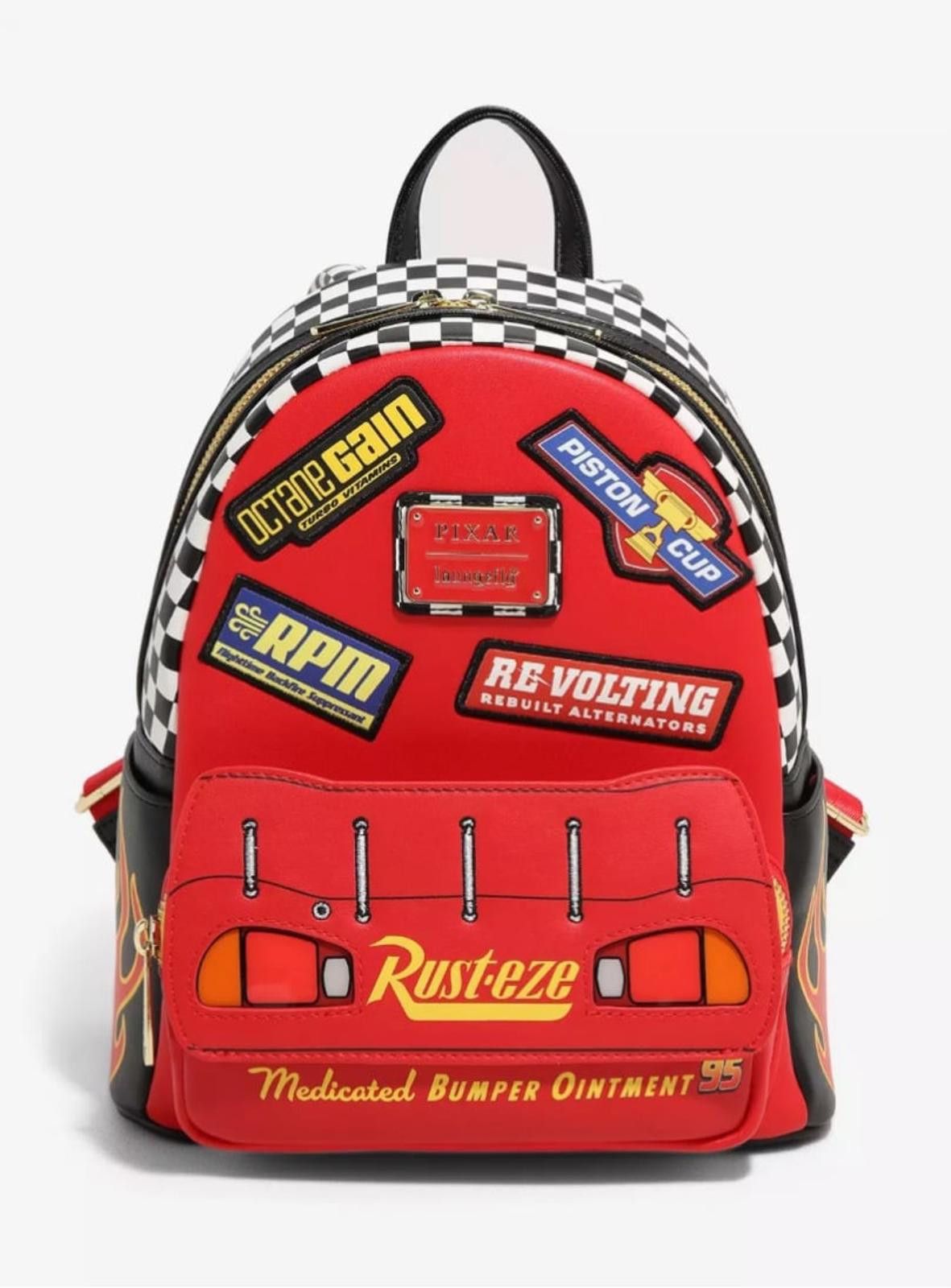 Loungefly Cars Lightning McQueen Rust-eze LU Mini Backpack
