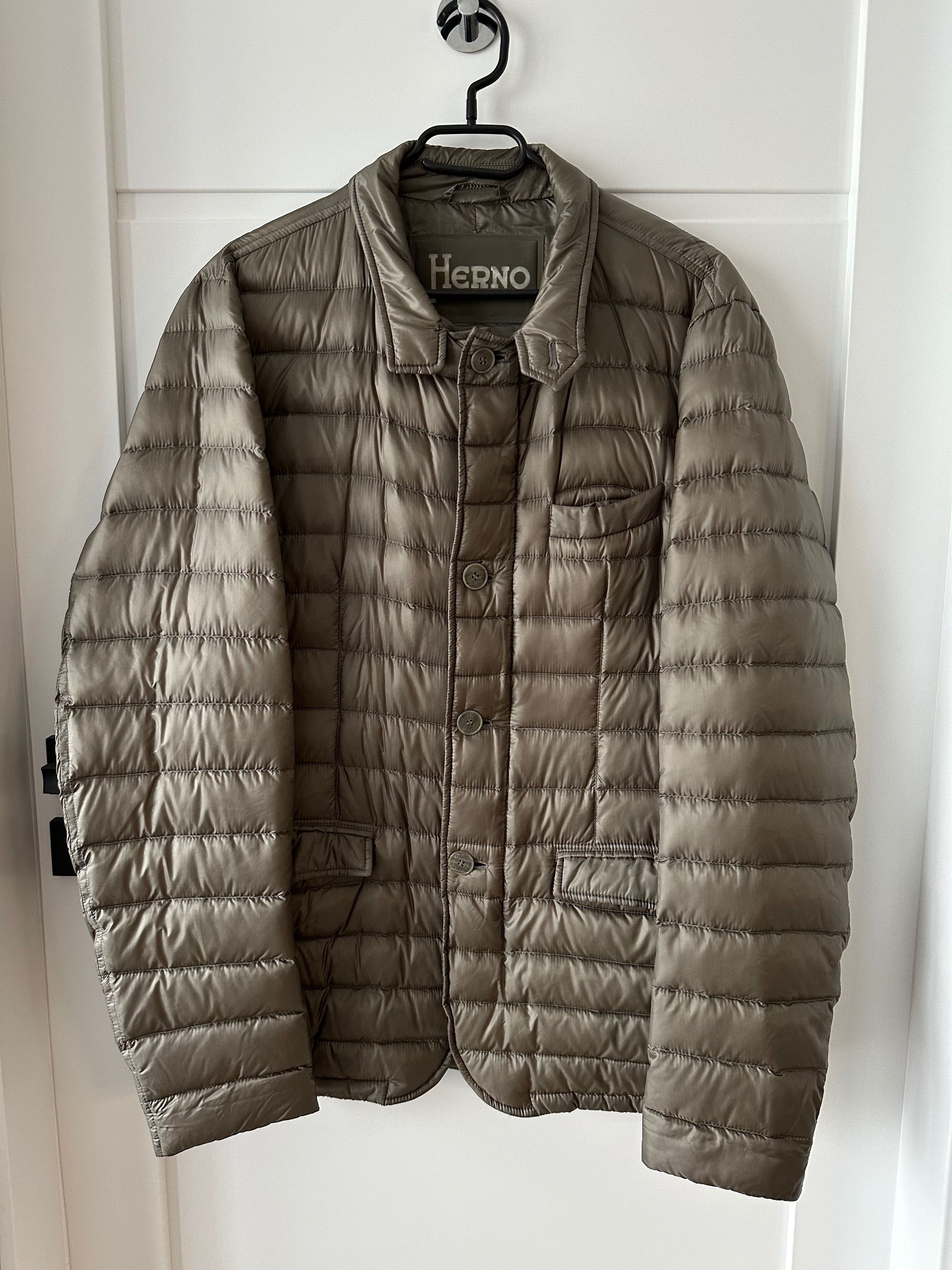 image of Herno Lightweight Down Jacket Blazer in Bronze Brown, Men's (Size Large)