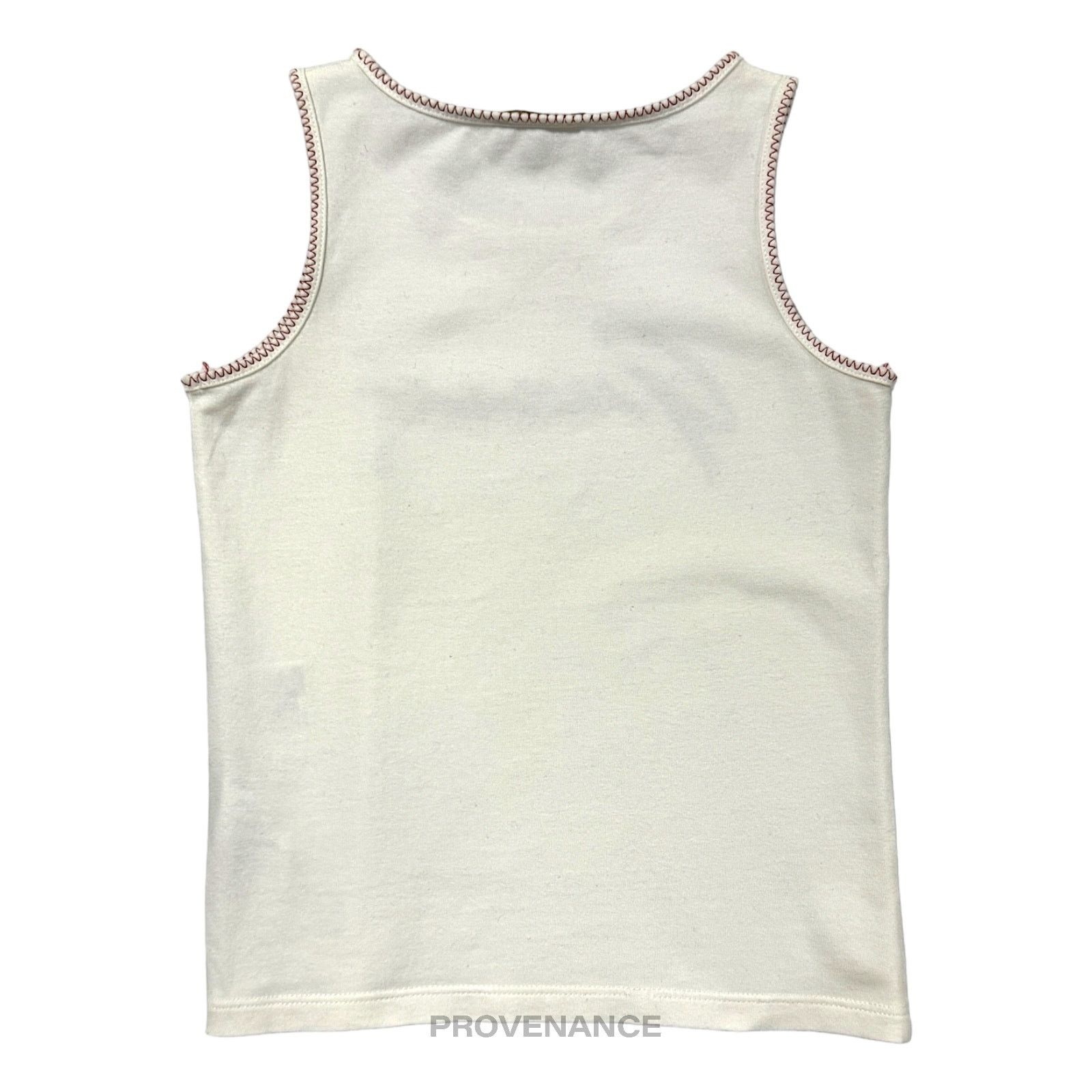 Gucci 🔴 Gucci Children Logo Tank Top - White Red Sequin Size US XXS / EU 40 - 2 Thumbnail