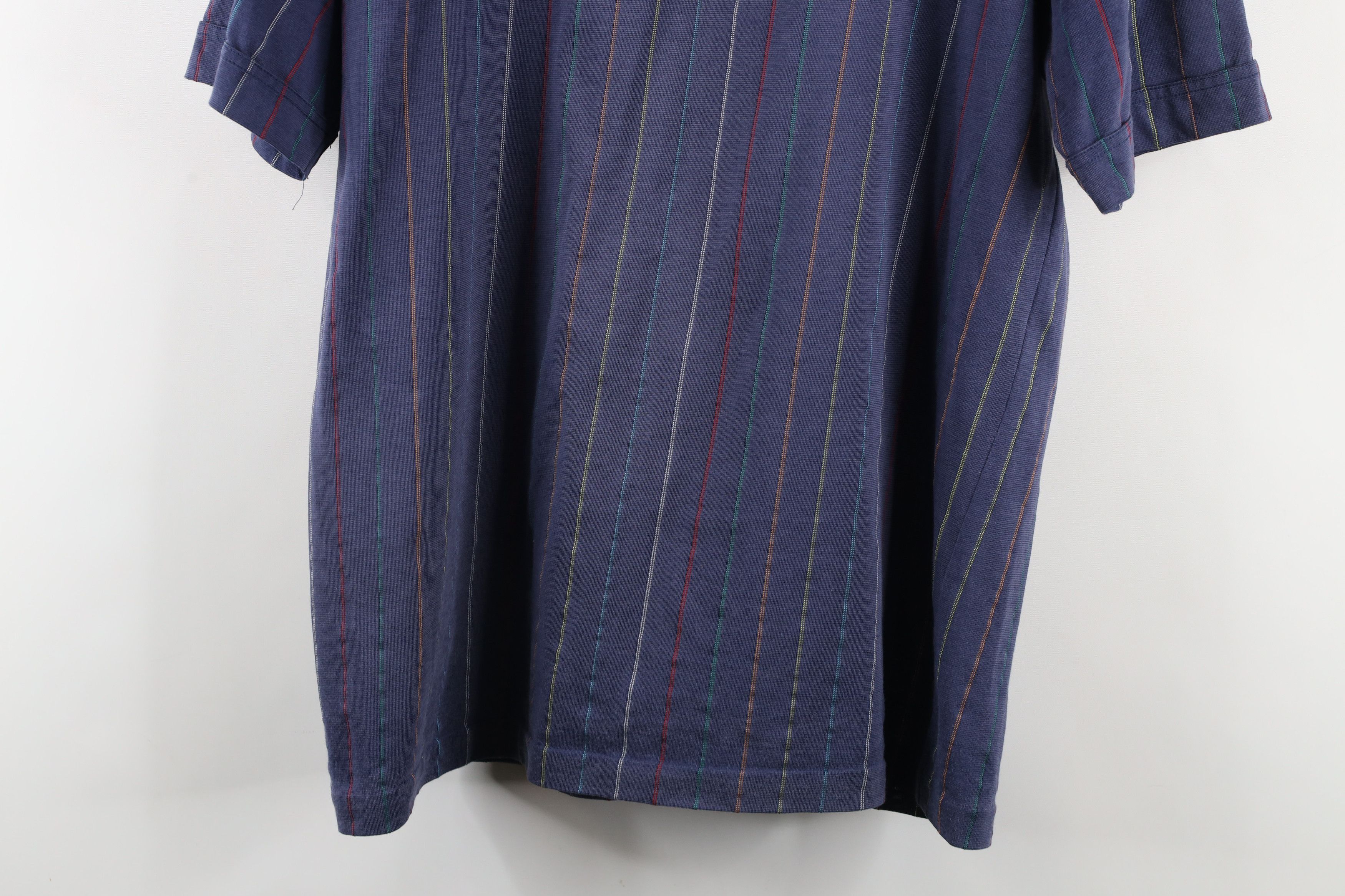 Vintage Vintage 70s Streetwear Striped Knit Collared Polo Shirt Size US L / EU 52-54 / 3 - 11 Thumbnail