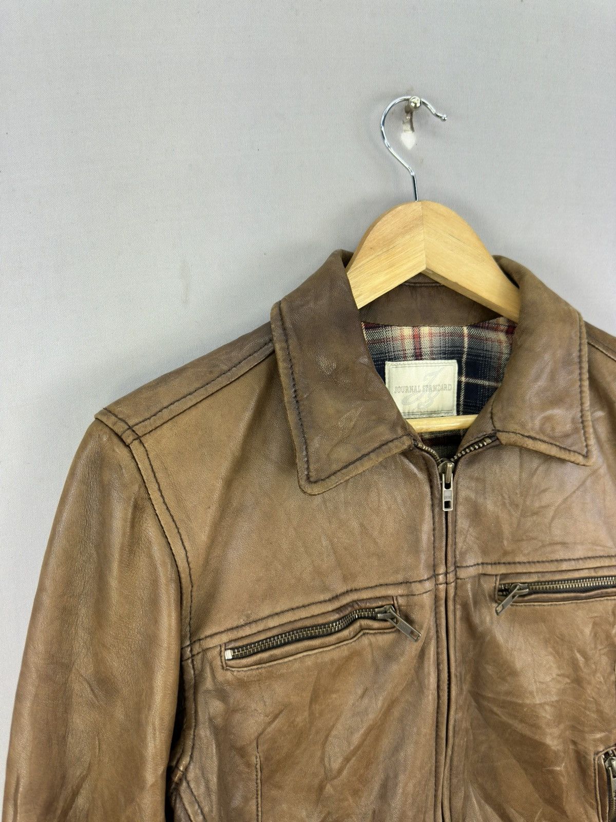 Journal Standard Journal Standard Sheep Skin Leather Jacket Size US S / EU 44-46 / 1 - 2 Thumbnail