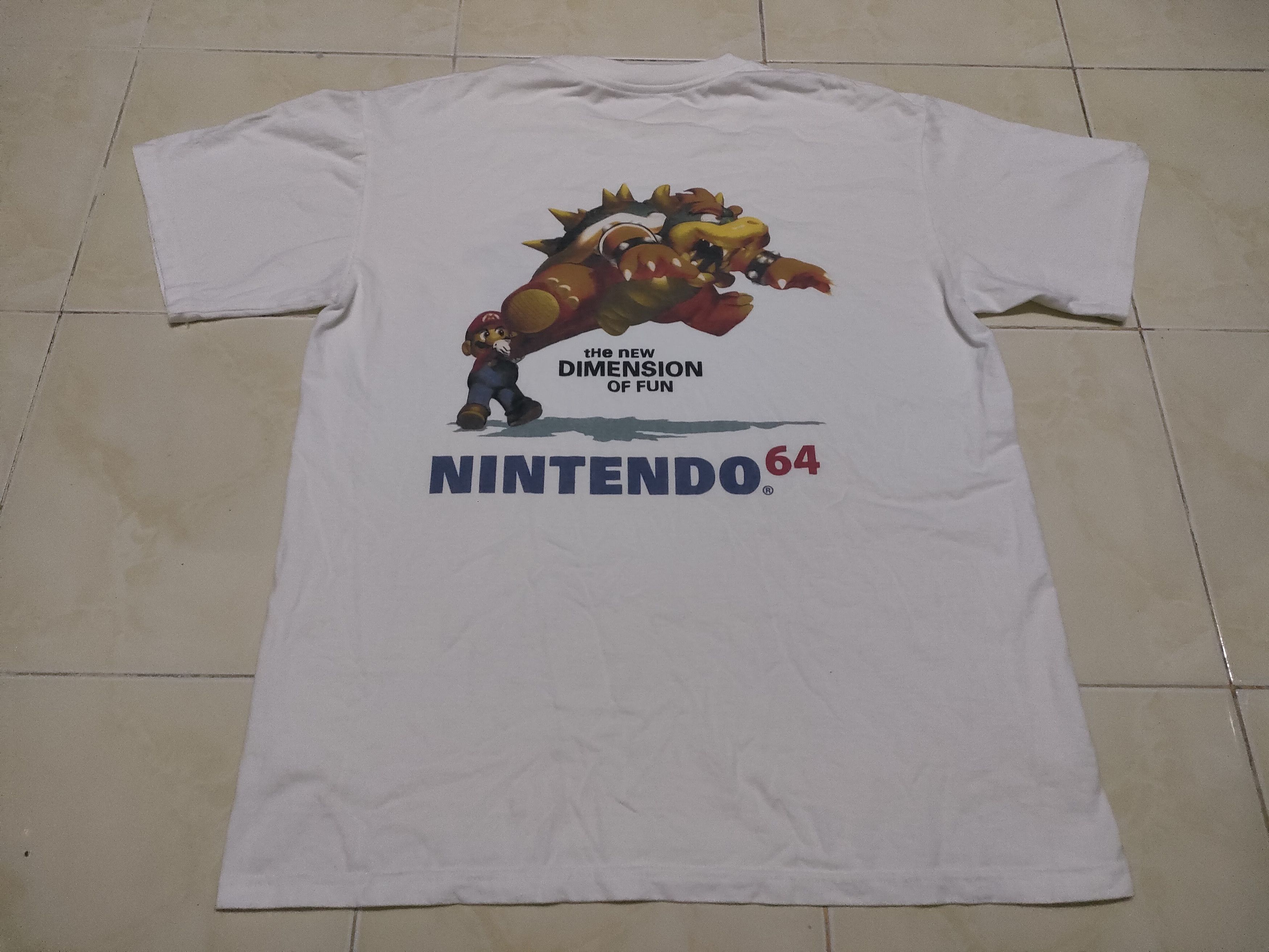 Nintendo × Vintage Vintage 90's Nitendo 64 Super Mario Video Game Movie Size US XL / EU 56 / 4 - 3 Thumbnail