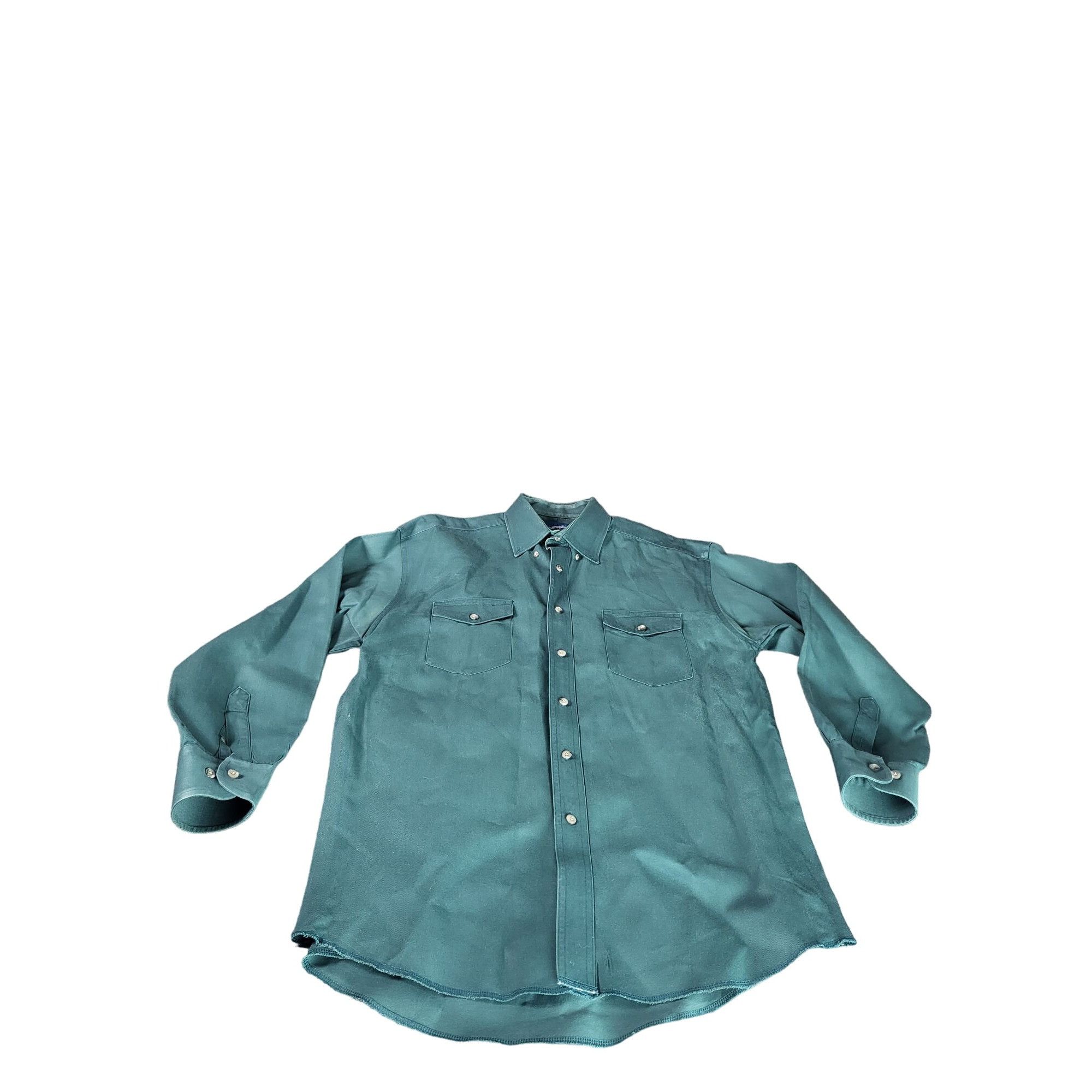 Wrangler Wrangler Button Up Shirt Men Sz L Green Long Sleeve Cowboy W Size US L / EU 52-54 / 3 - 1 Thumbnail