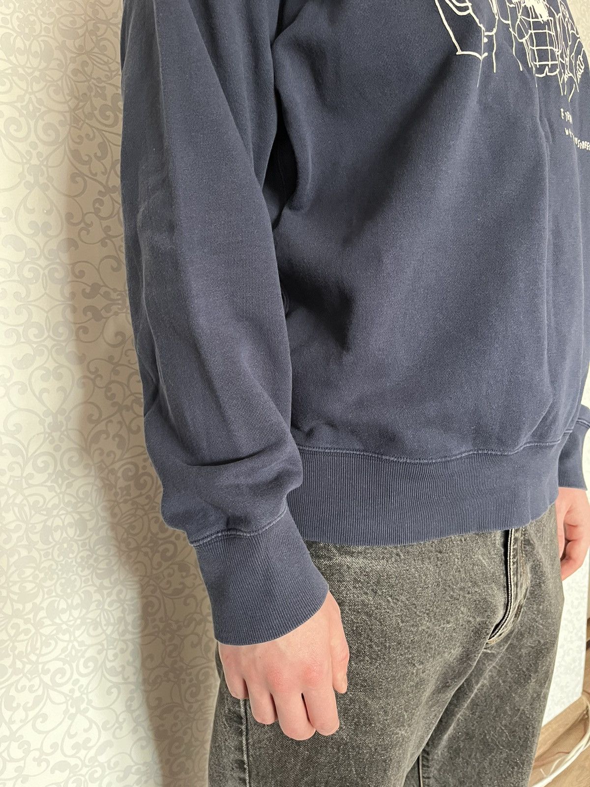 Designer × Uniqlo Uniqlo x Jason Polan Navy Crewneck Printed Sweatshirt Size US XL / EU 56 / 4 - 6 Thumbnail