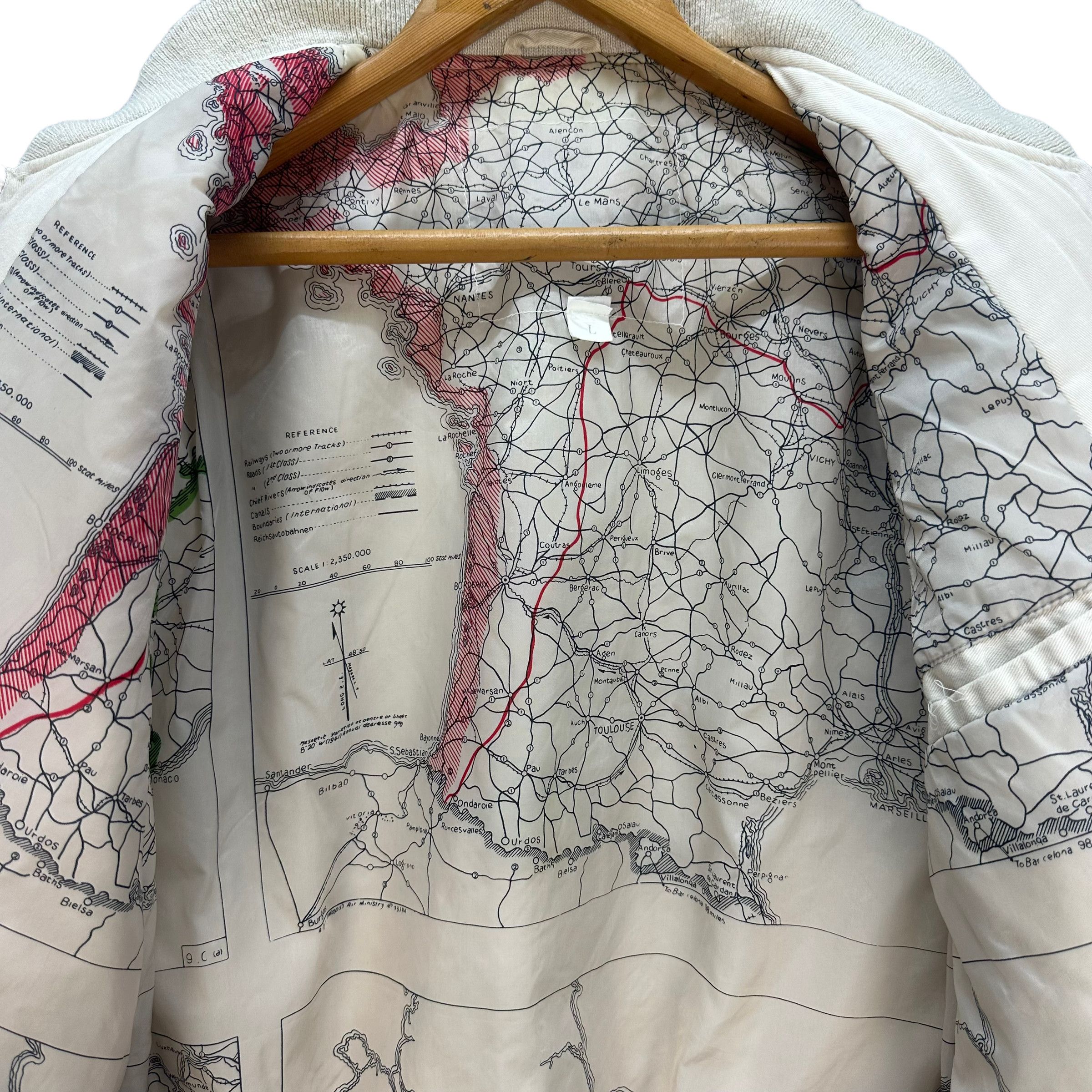 Vintage AVIATOR'S WORLD MAP BOMER SQUADRON BOMBER JACKET #8105-203 Size US L / EU 52-54 / 3 - 11 Thumbnail