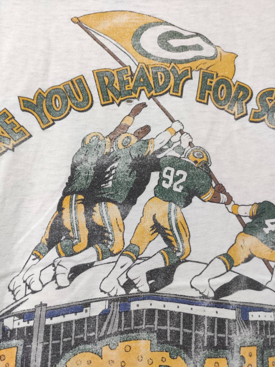 NFL Vtg 90's Green Bay Packers " Hey Dallas " Single Stitch Size US XL / EU 56 / 4 - 10 Thumbnail