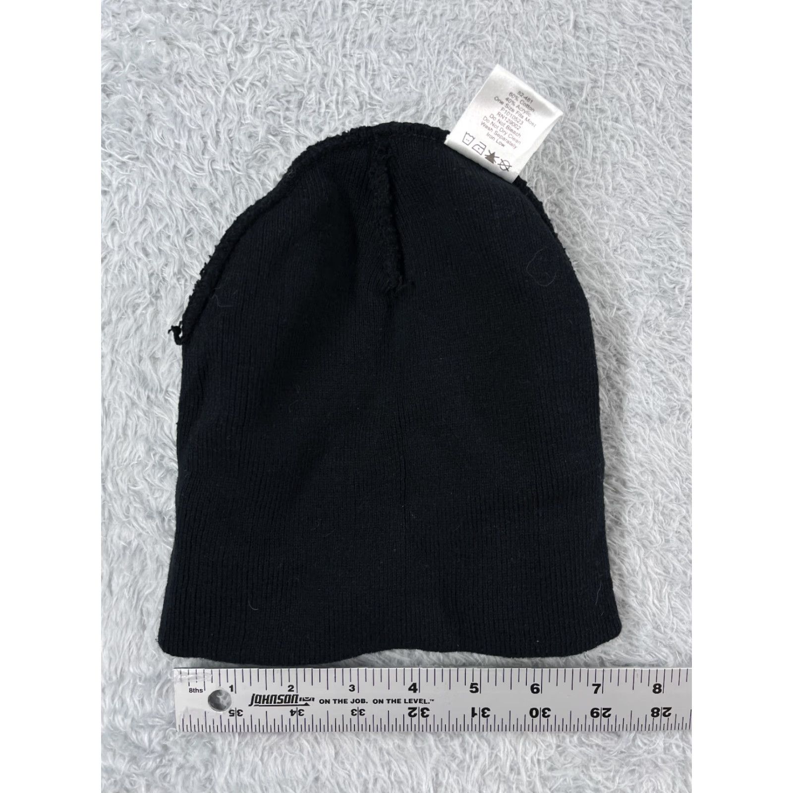 Vintage Otto Beanie Recovery Warrior Toque Adult One Size Black Knit Cotton Acrylic Blend Size ONE SIZE - 5 Thumbnail