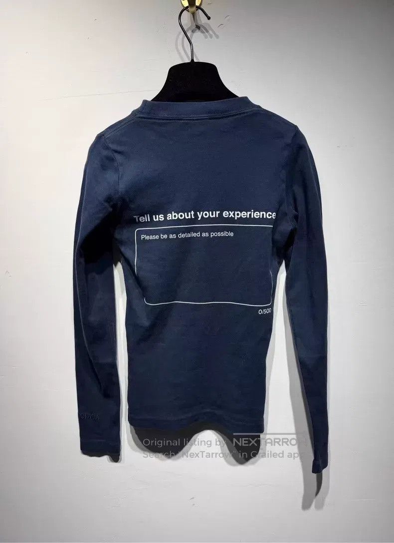 Balenciaga Balenciaga Slim Fit Long Sleeve Tee with Signature Pen Size S / US 4 / IT 40 - 2 Thumbnail