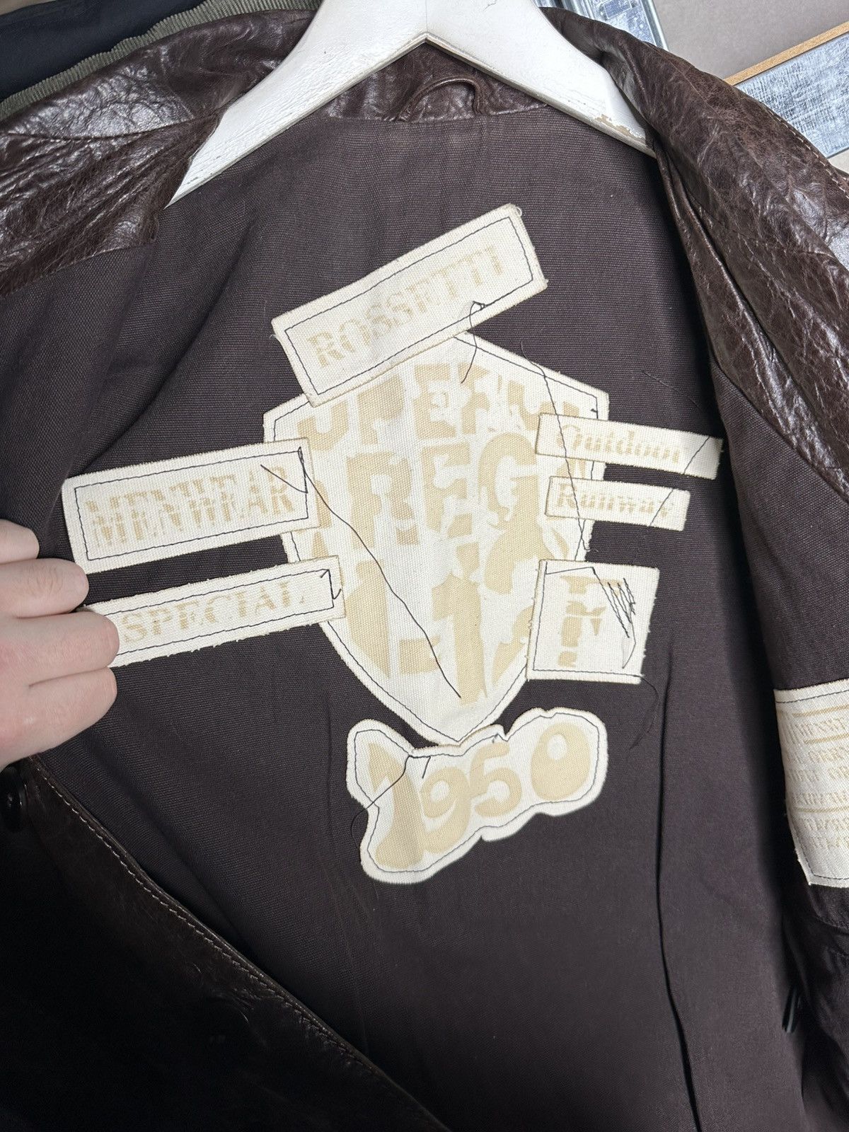 Fratelli Rossetti Fratelli Rossetti Brown Military Leather Jacket Size 48 Size US M / EU 48-50 / 2 - 4 Thumbnail