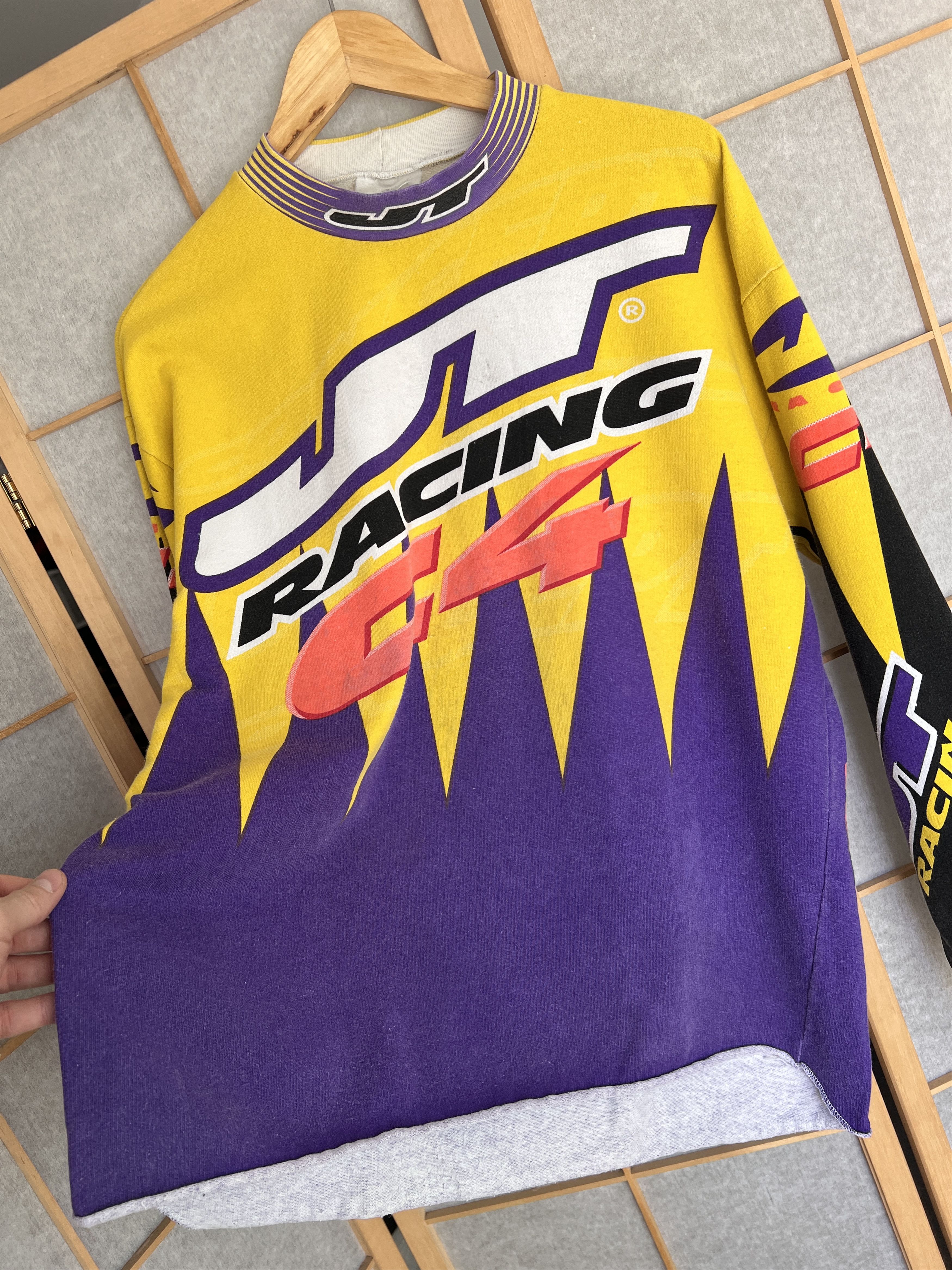 Vintage Rare JT Racing C4 vintage 90s sweatshirt jersey baggy boxy Size US L / EU 52-54 / 3 - 5 Thumbnail