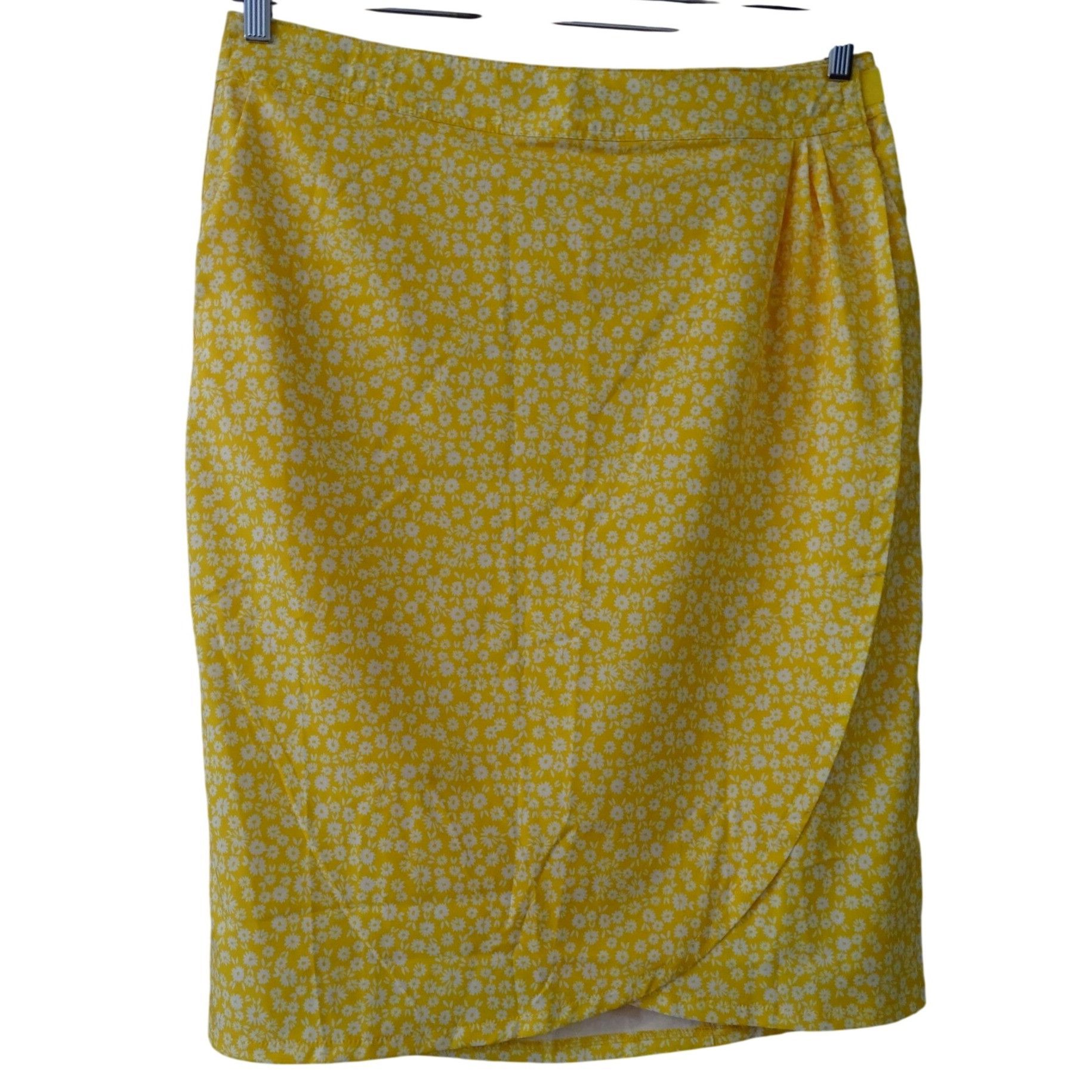 Other RipSkirt Hawaii Women Yellow Ditsy Daisy Wrap Skirt Size L Size 35" - 1 Thumbnail