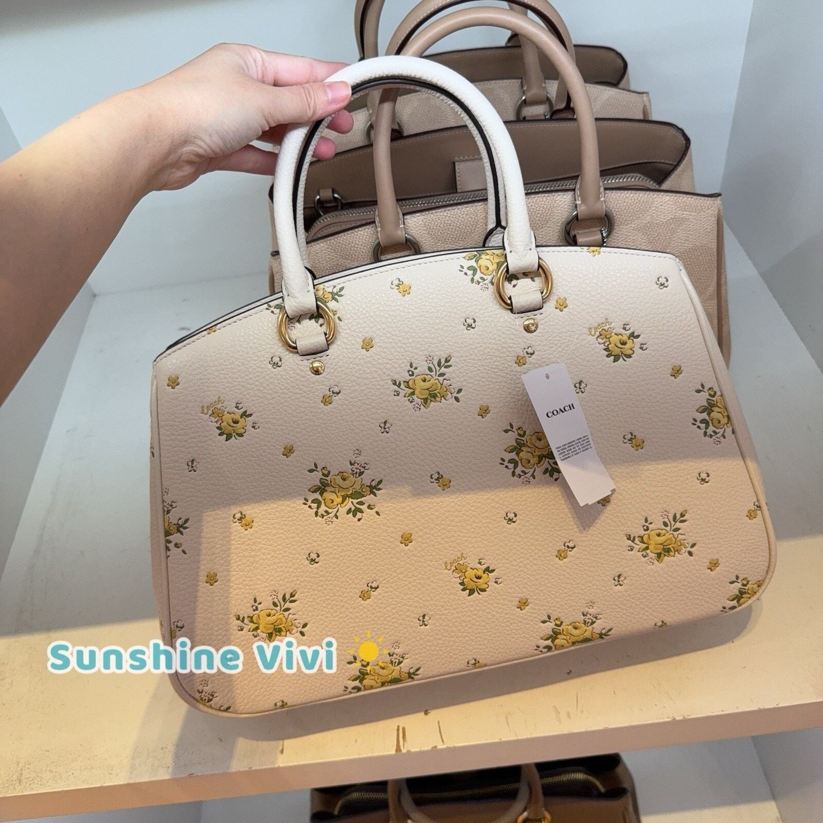 Coach NWT Coach Savannah Carryall Bag Floral CAL41 Chalk Multi Size ONE SIZE - 3 Thumbnail