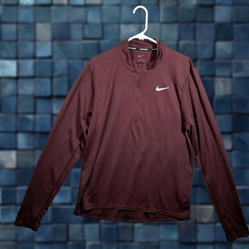 Nike Nike Dri-FIT Pacer Half-Zip Top Men's Medium Running Sports Red Size US M / EU 48-50 / 2 - 1 Thumbnail