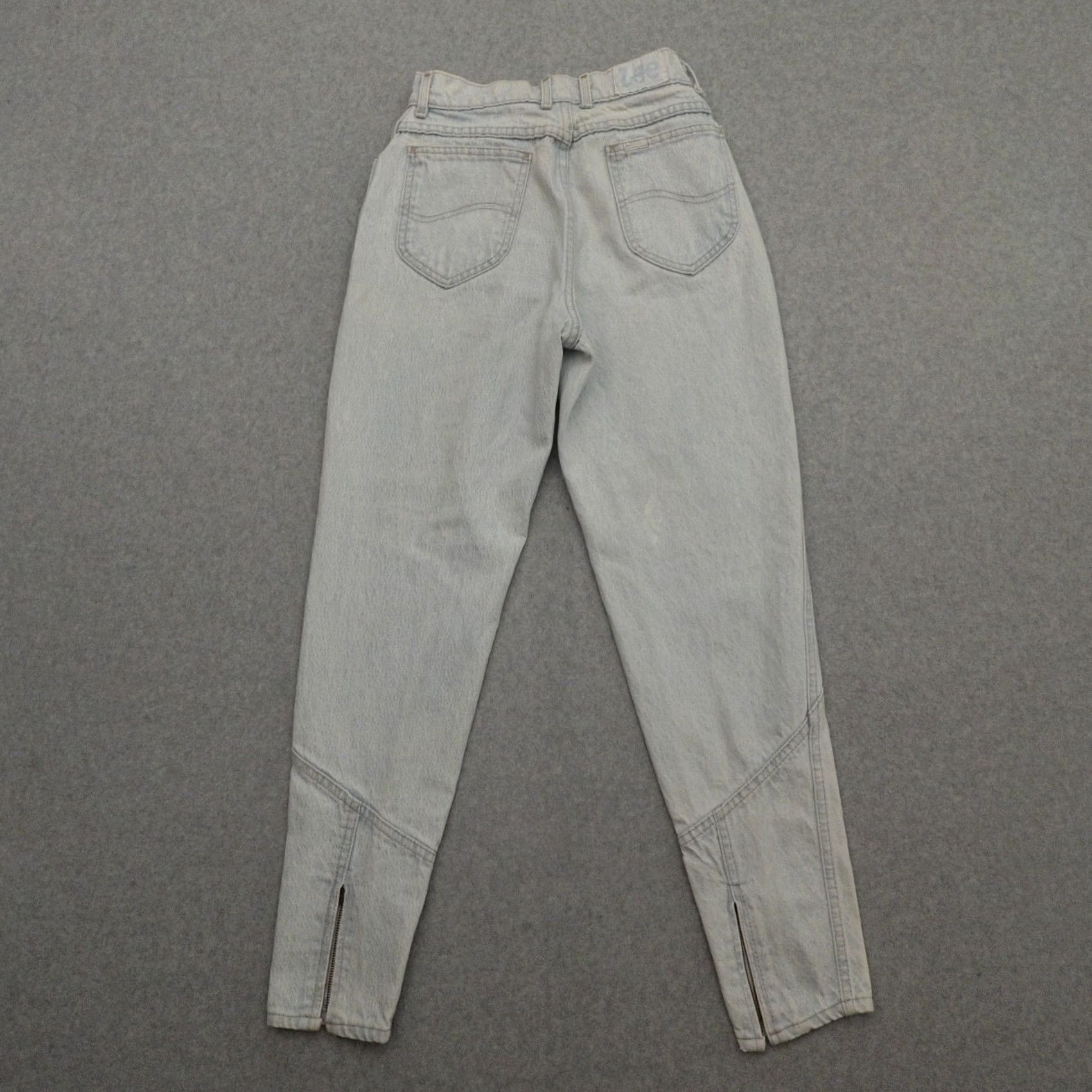 Lee Vtg Lee Jeans Pants Denim Acid Wash Tapered Womens Juniors 7 (7X28) *SEE PICS Size 28" / US 6 / IT 42 - 2 Thumbnail