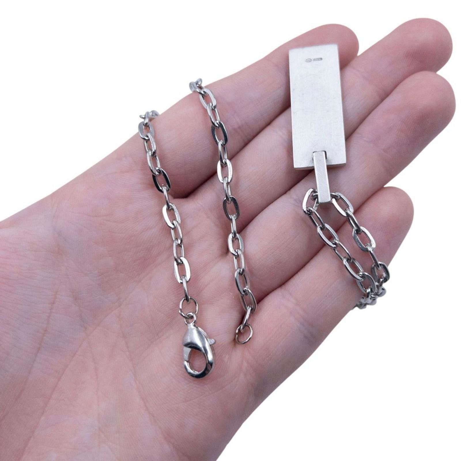 Gucci Vintage Gucci Silver Pendent Necklace Size ONE SIZE - 6 Thumbnail