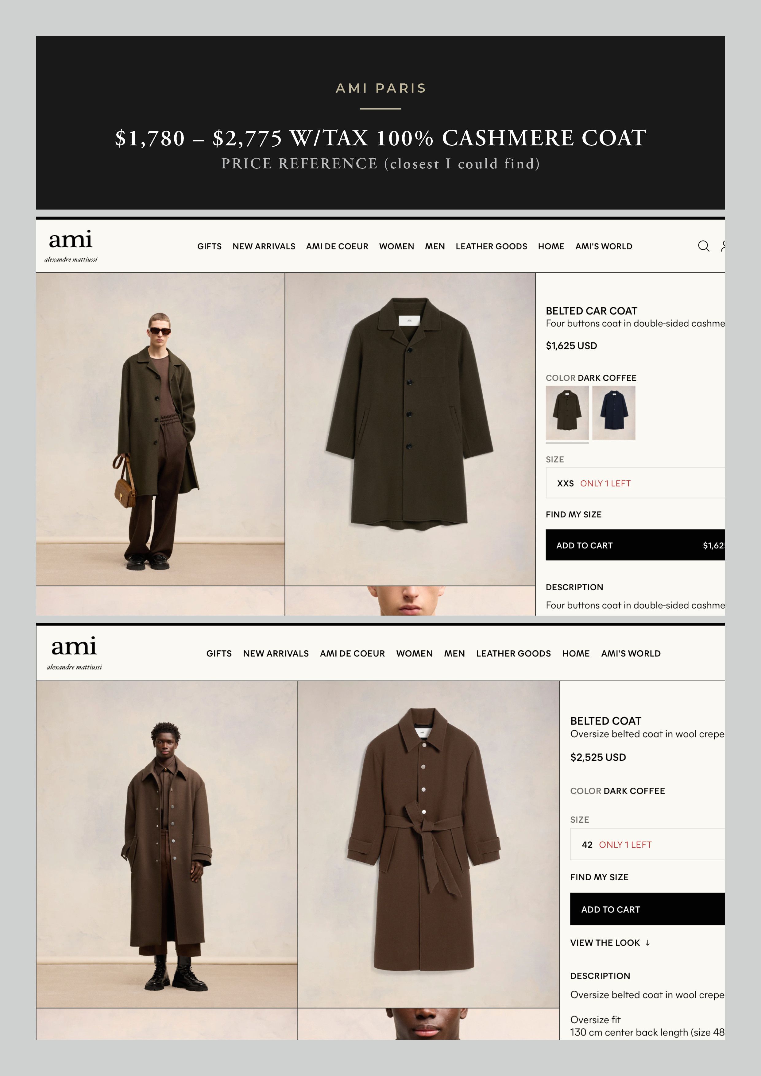 AMI Coveted $2K AMI Cashmere, Chris Evans Knives Out inspired Size US S / EU 44-46 / 1 - 8 Thumbnail
