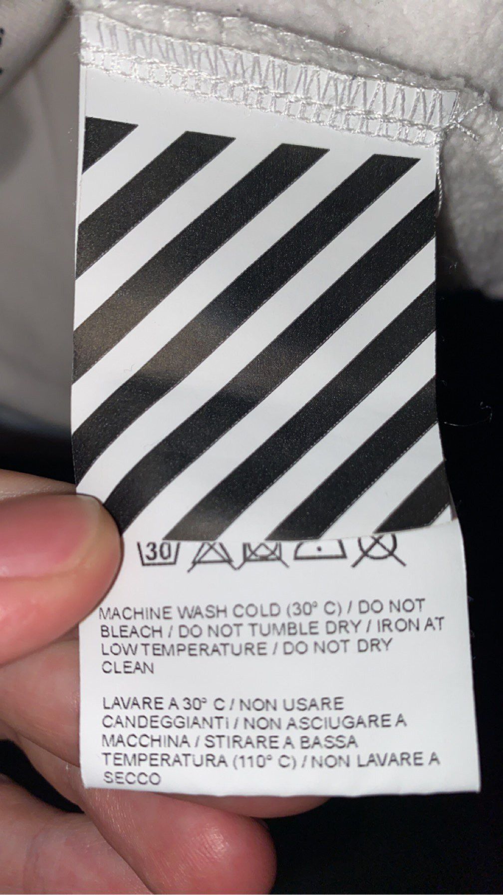 Off-White Off-White original white and black hoodie (caution logo) Size US M / EU 48-50 / 2 - 5 Thumbnail