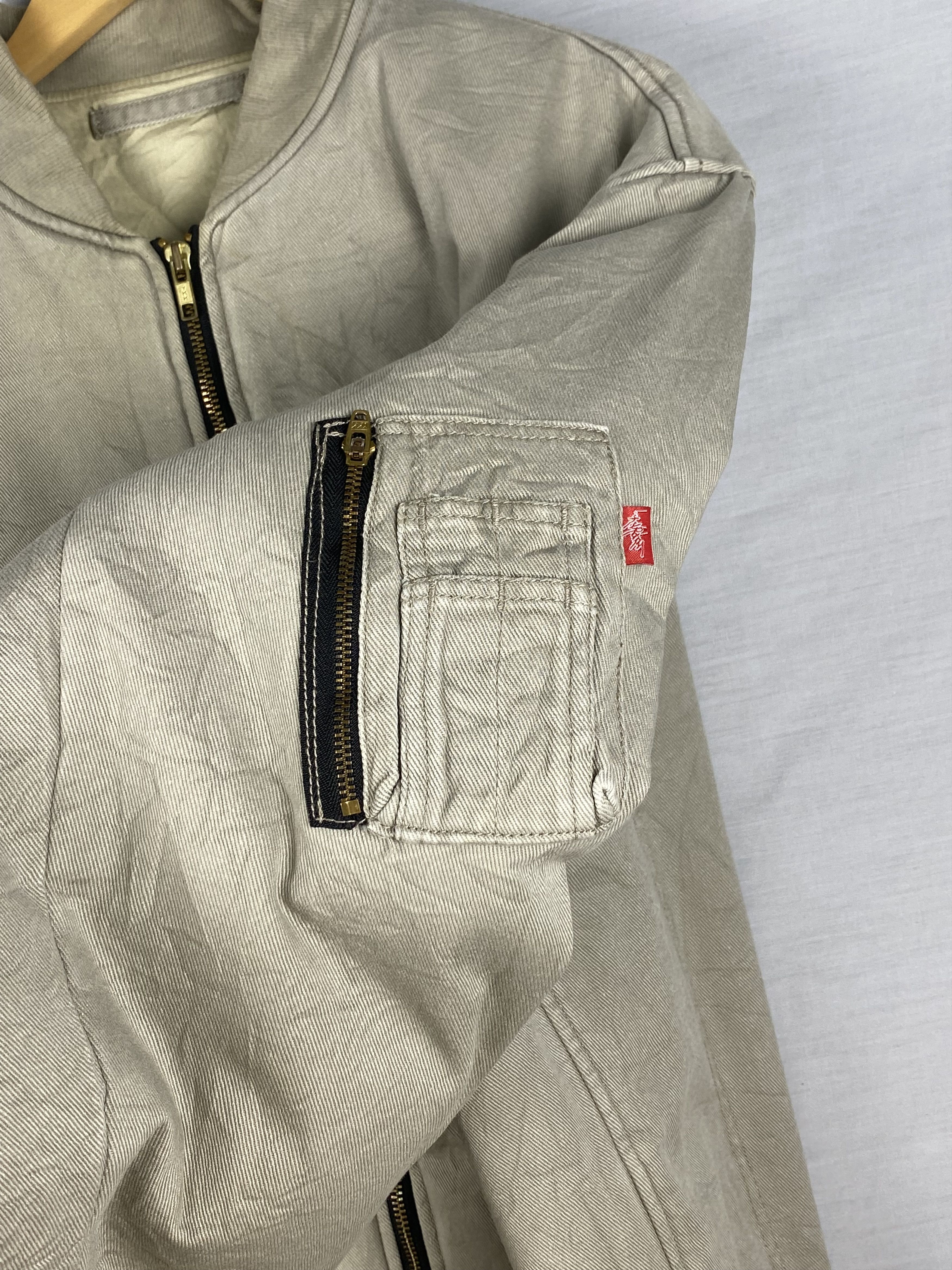 Japanese Brand Vintage Japanese Brand Zip Up Khaki Bombers Jacket Size US L / EU 52-54 / 3 - 7 Thumbnail