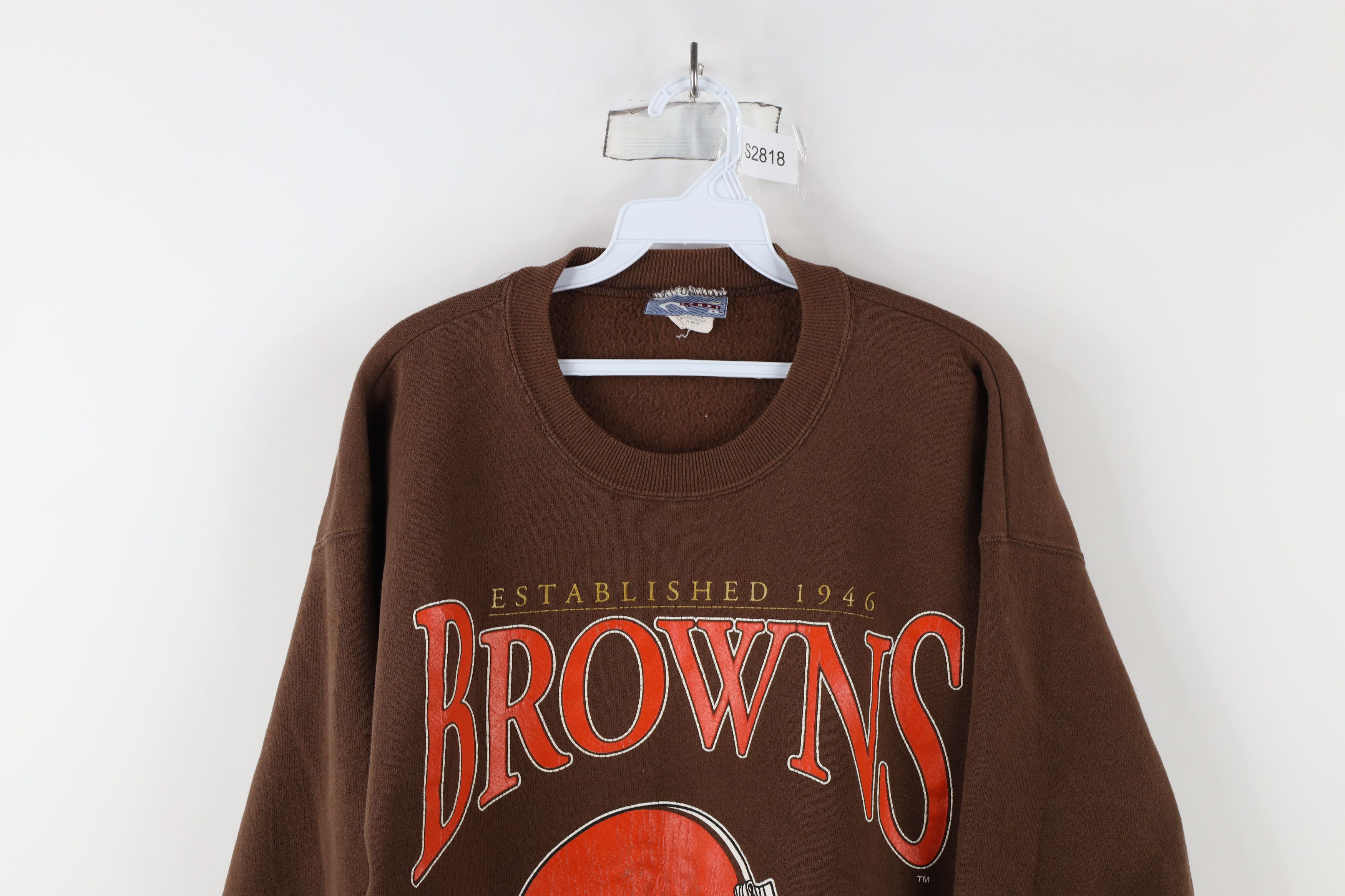 Vintage Vintage 90s Spell Cleveland Browns Football Sweatshirt USA Size US L / EU 52-54 / 3 - 2 Thumbnail