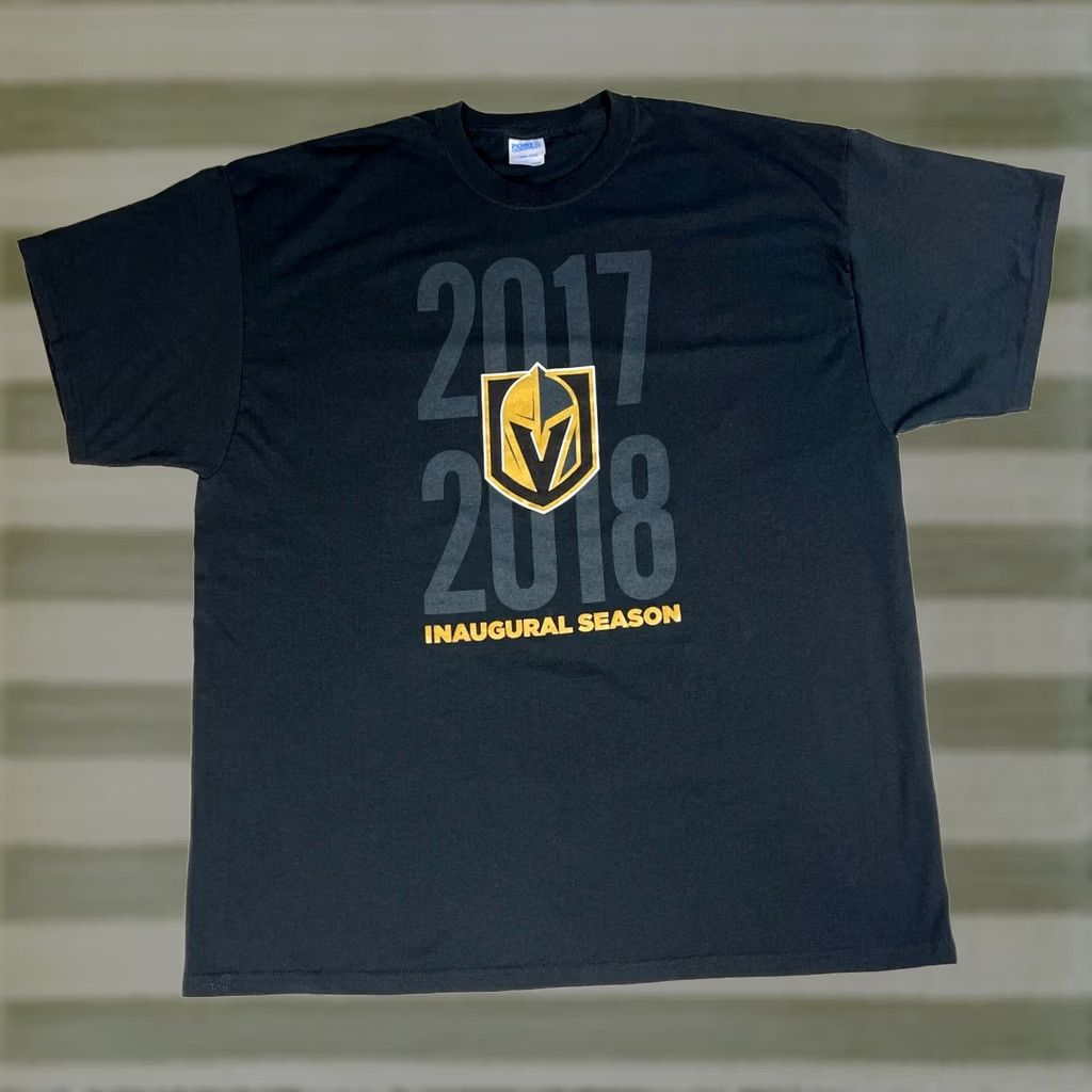 Port & Company VINTAGE Nike Shirt Mens 2XL Vegas Golden Knights 2017-2018 Inaugural Season T-shirt Black Cotton Blend Size US XXL / EU 58 / 5 - 1 Thumbnail