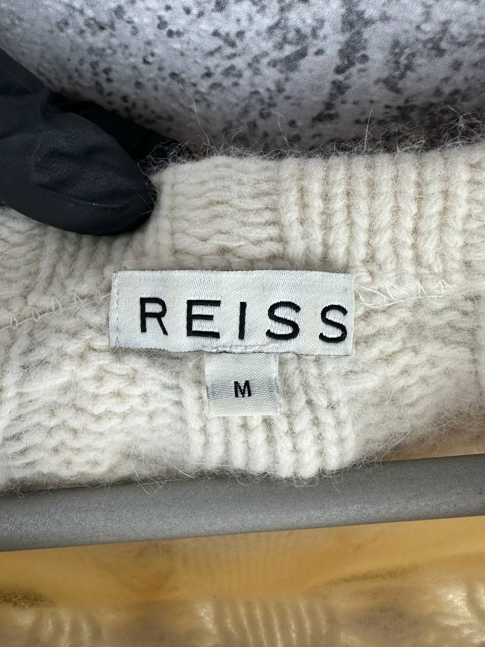 Reiss RRP $275 Reiss Tilly Aran Cable Knit Sweater Wool White Mock Size M / US 6-8 / IT 42-44 - 10 Thumbnail